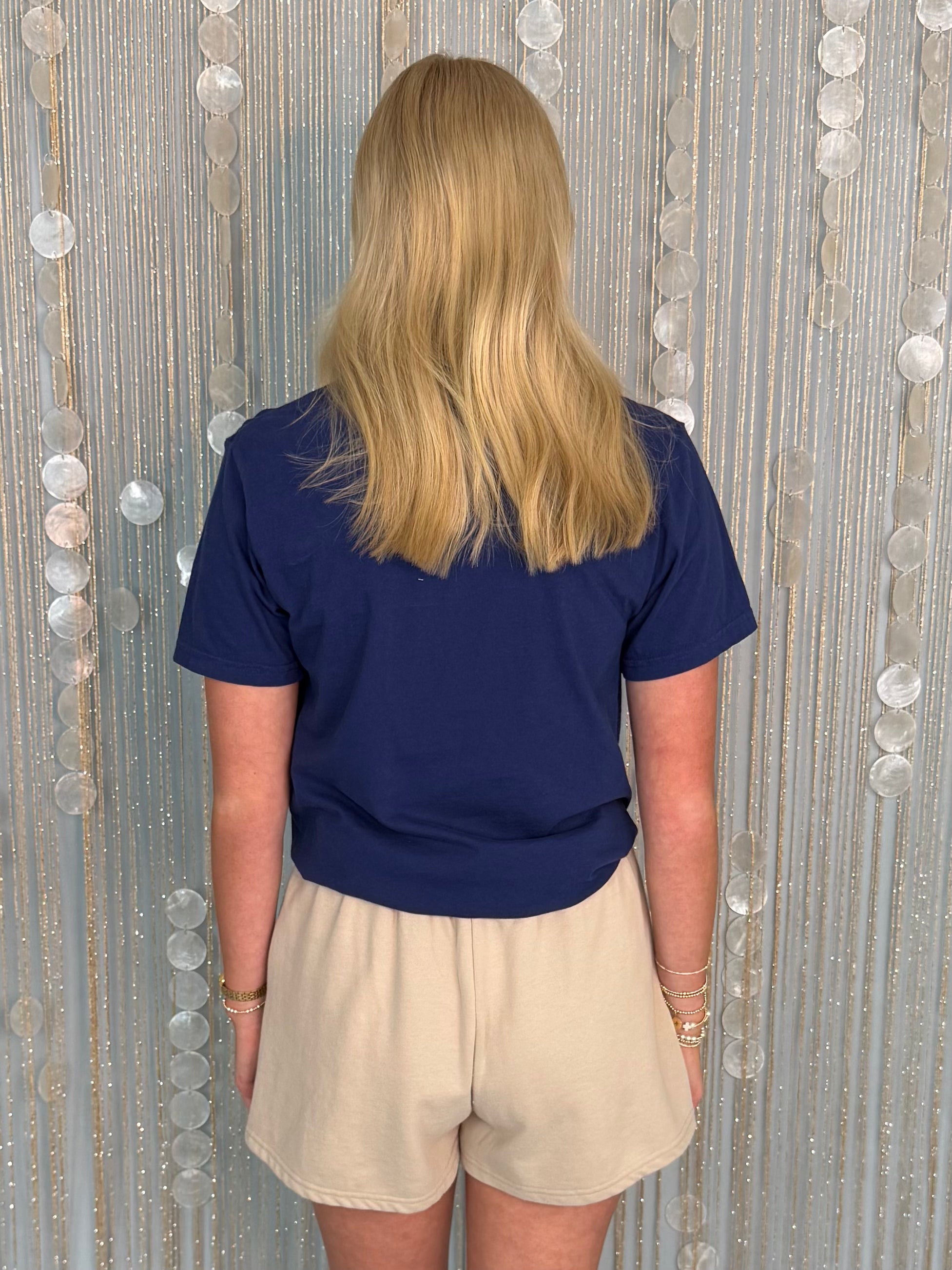 LULU Mac Navy Stars & Stripes Tee-Shop-Womens-Boutique-Clothing