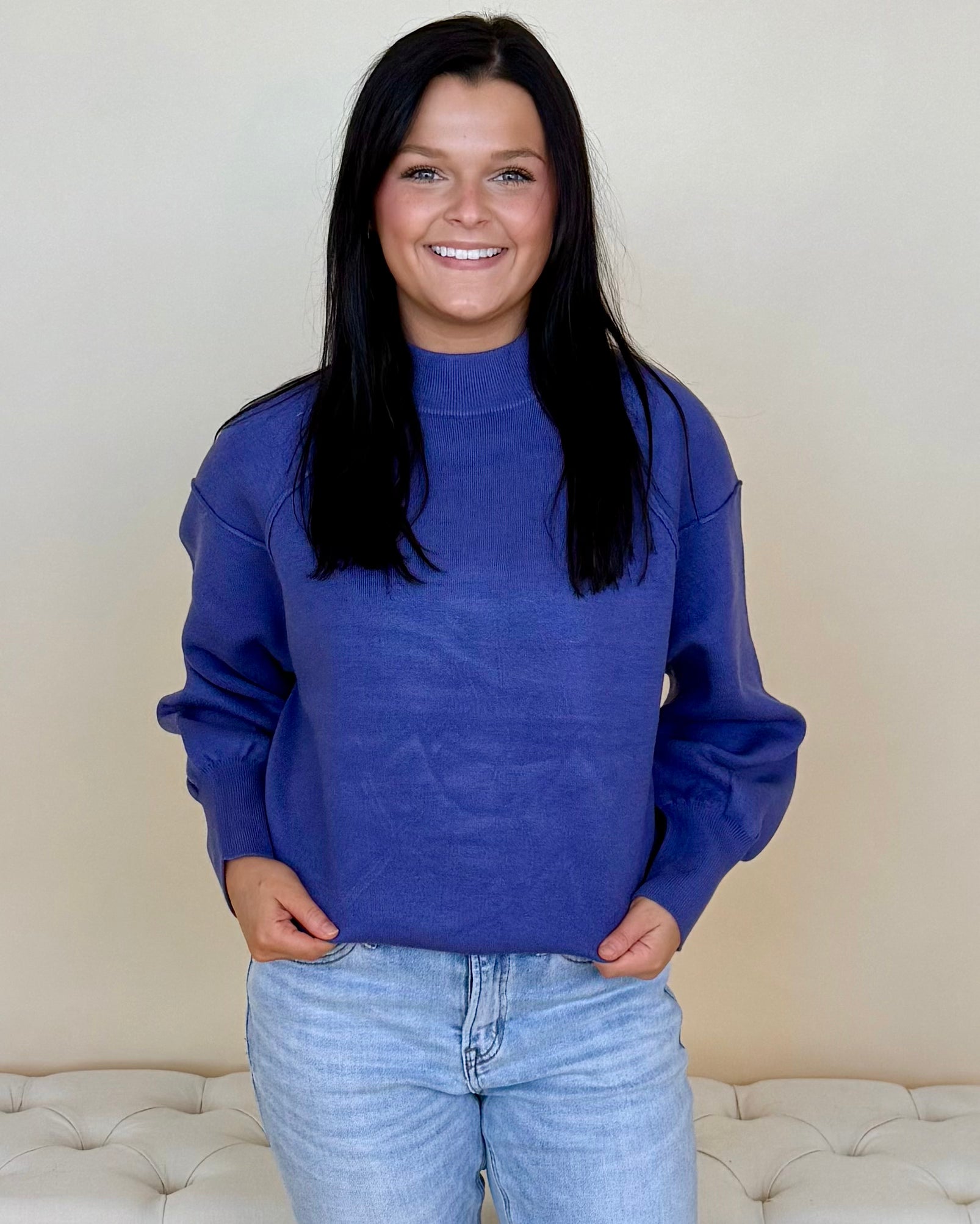 Soft Line Marlin Vicose Exposed Seam Sweater-Shop-Womens-Boutique-Clothing