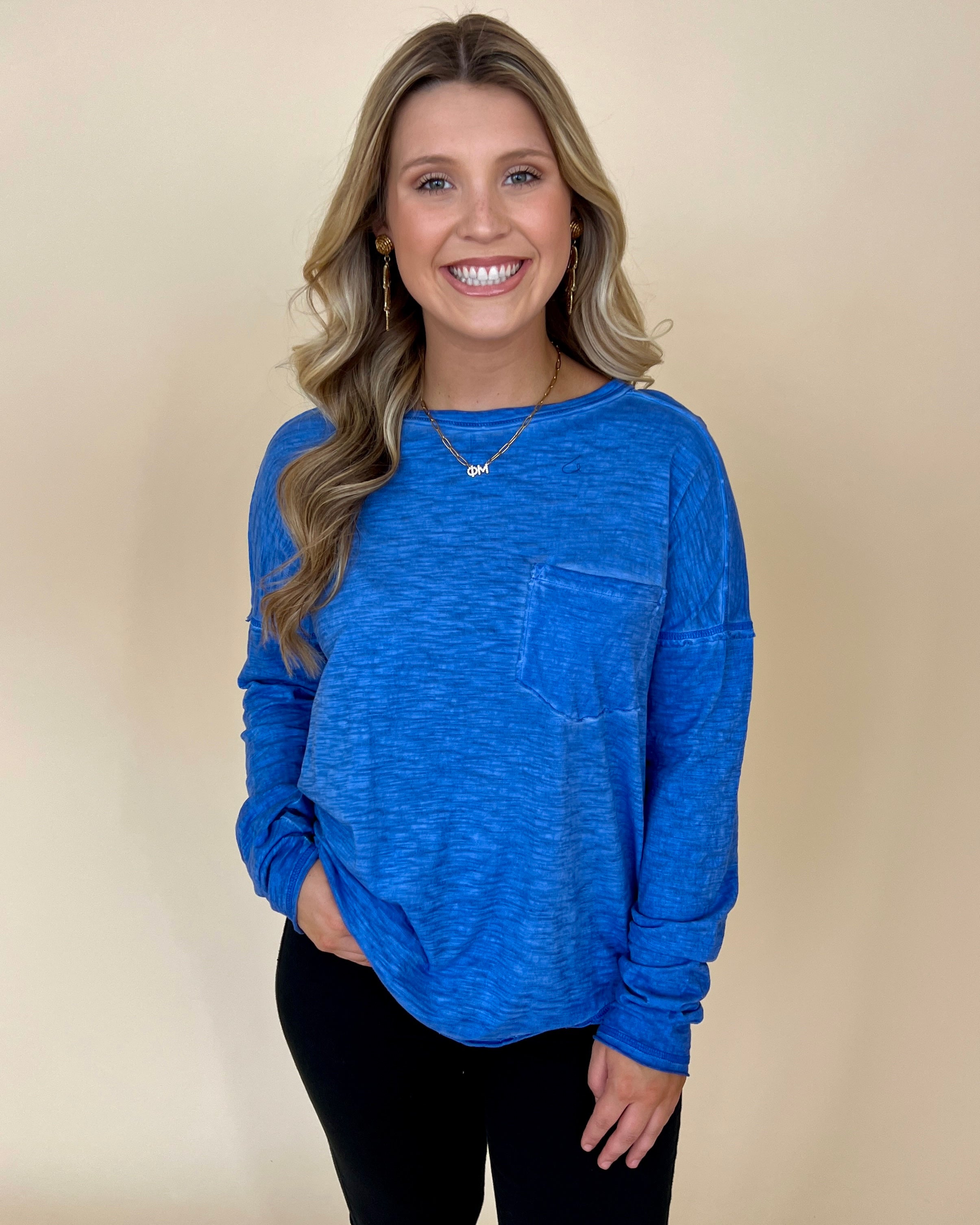 Coffee First Denim Mineral Pocket Top-Shop-Womens-Boutique-Clothing