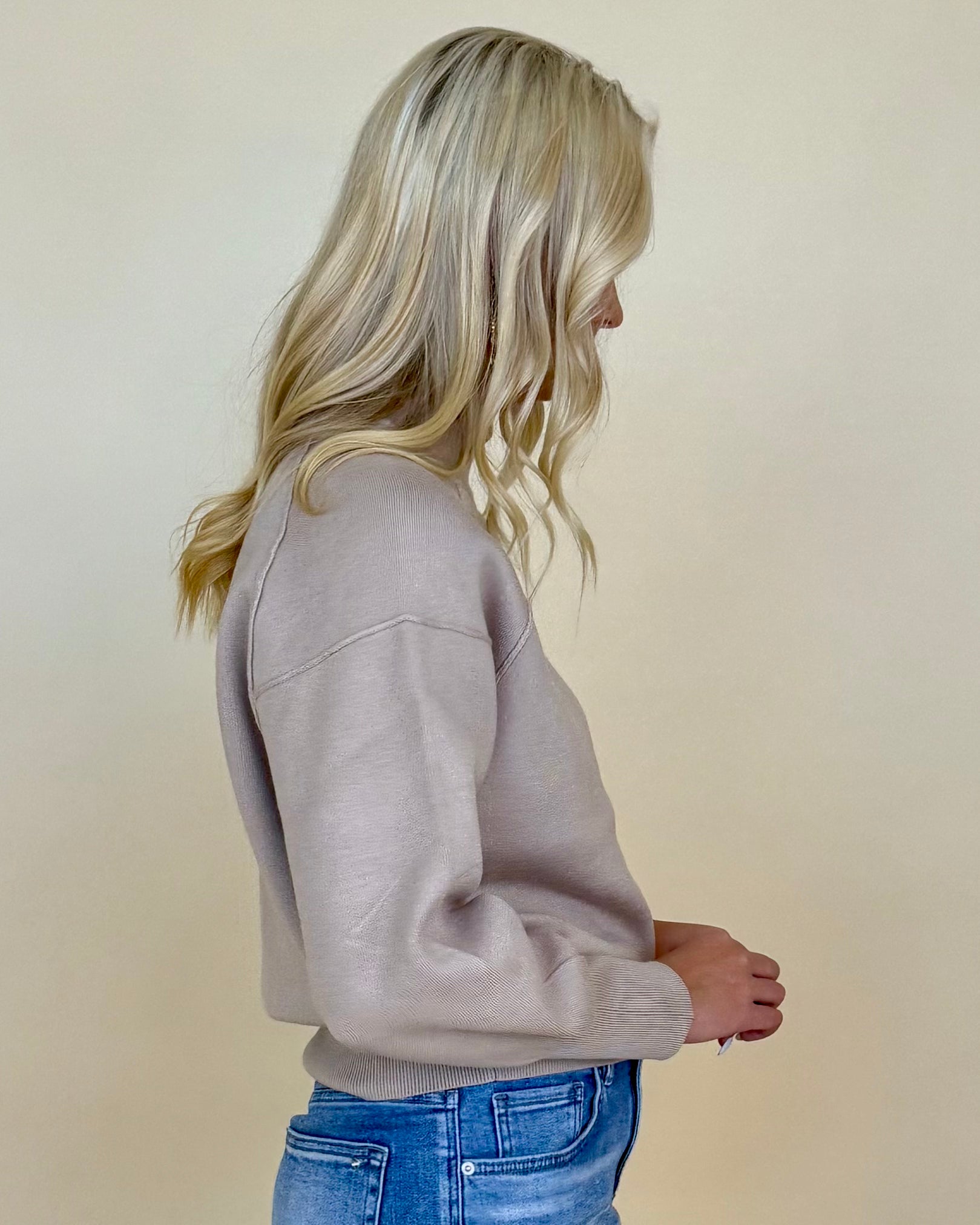 Soft Line Mocha Vicose Exposed Seam Sweater-Shop-Womens-Boutique-Clothing