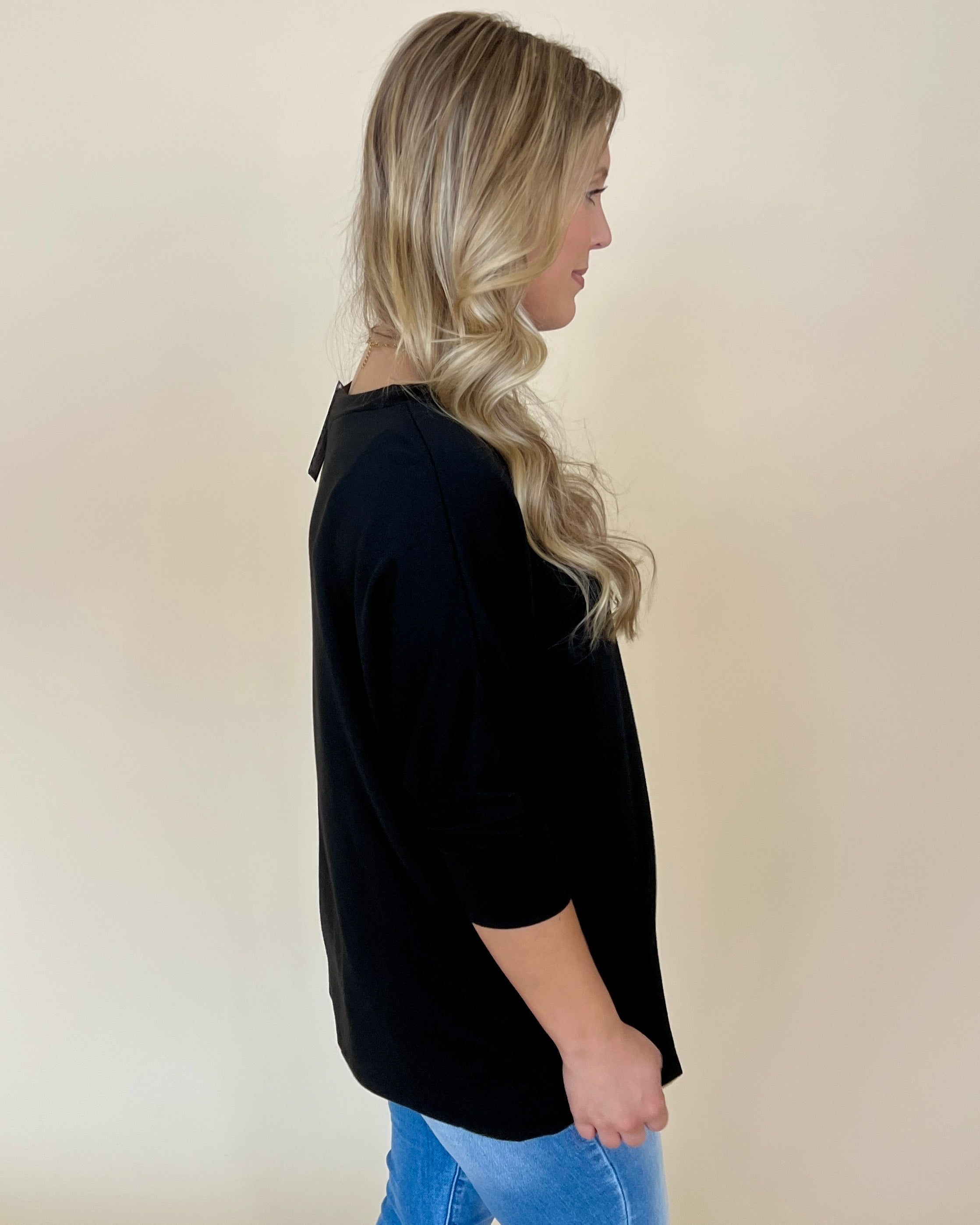 Give Me Love Black French Terry Top-Shop-Womens-Boutique-Clothing