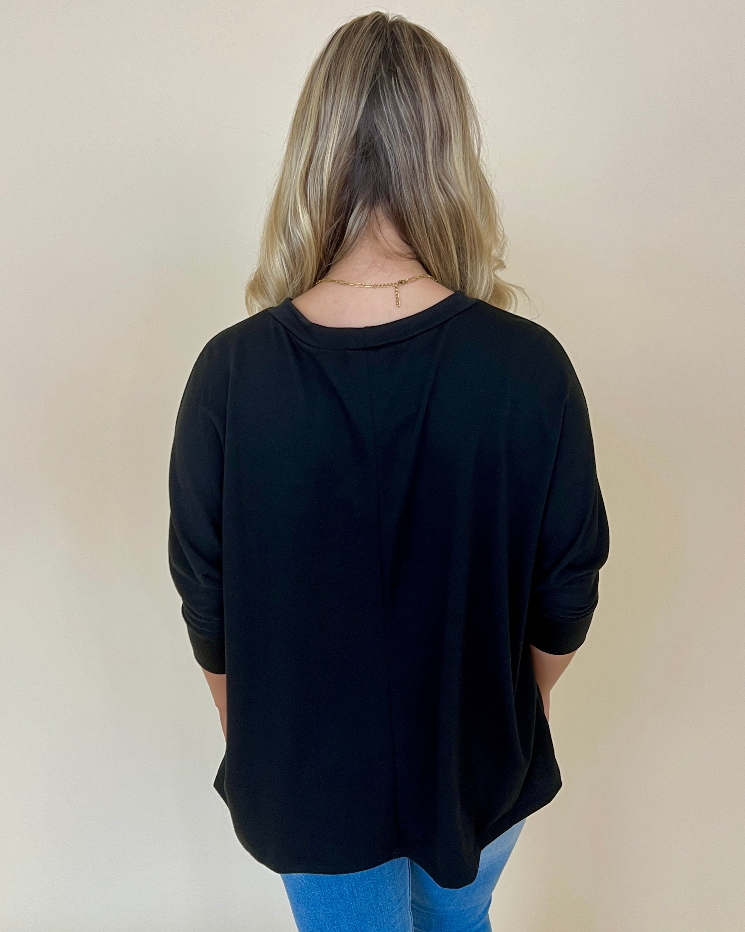 Give Me Love Black French Terry Top-Shop-Womens-Boutique-Clothing