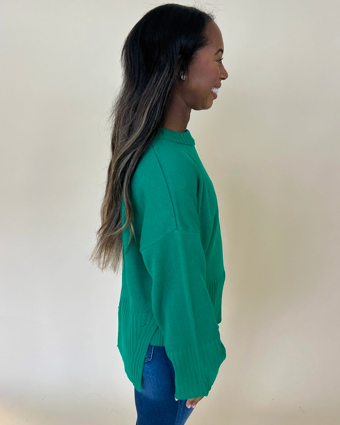 Just So You Kelly Green Knit Sweater-Shop-Womens-Boutique-Clothing