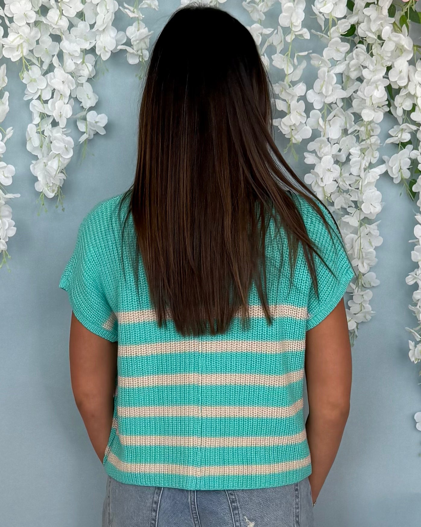 Take A Leap Mint Stripe Sweater-Shop-Womens-Boutique-Clothing