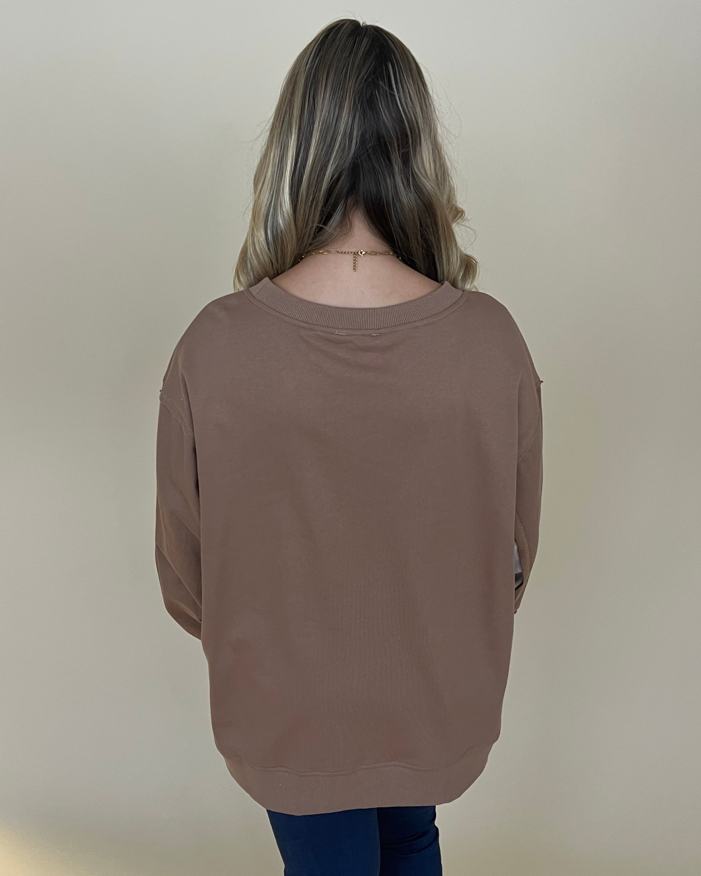 Feels So Right Camel Color Block French Terry Top-Shop-Womens-Boutique-Clothing