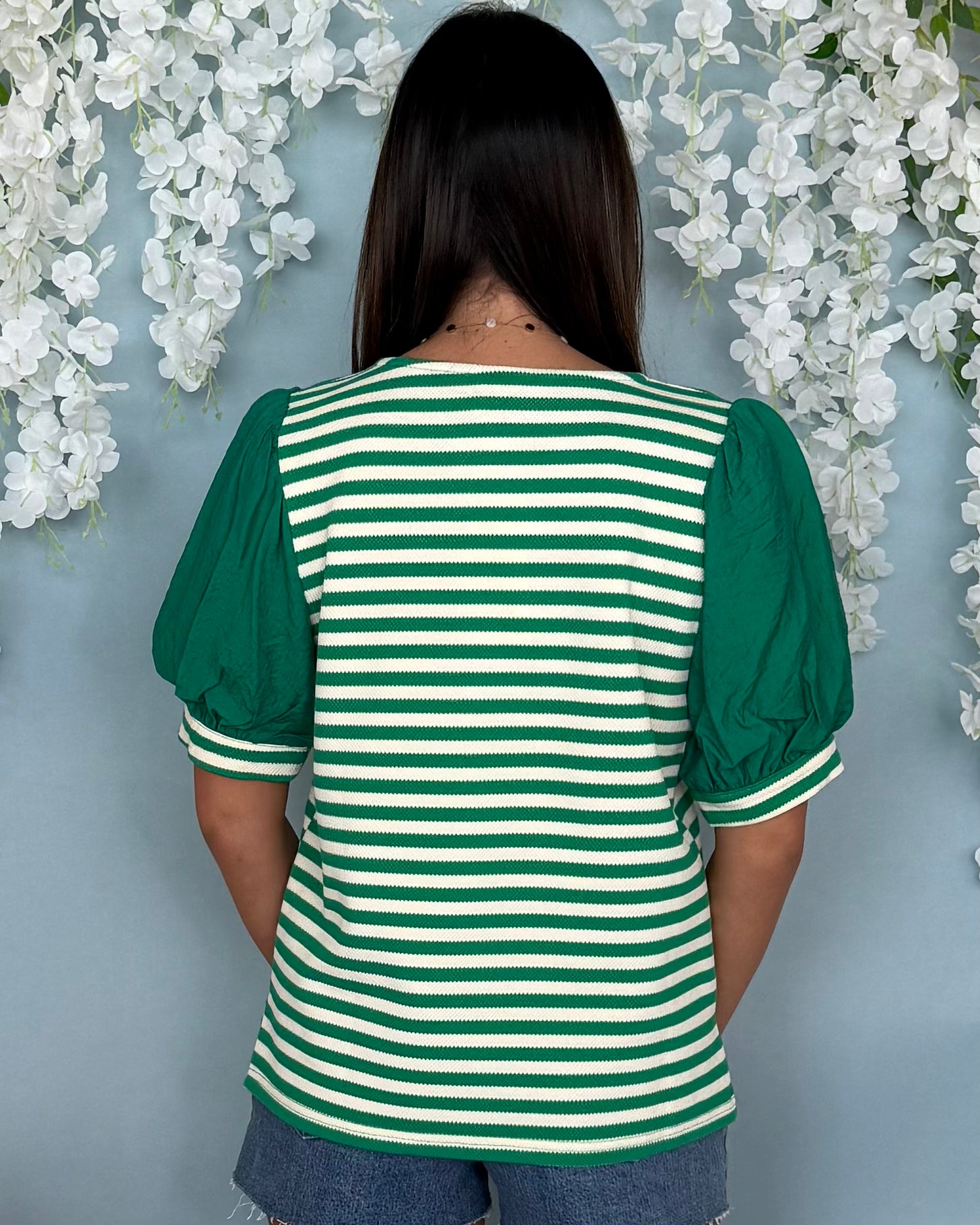 Check Me Out Green Striped Top-Shop-Womens-Boutique-Clothing