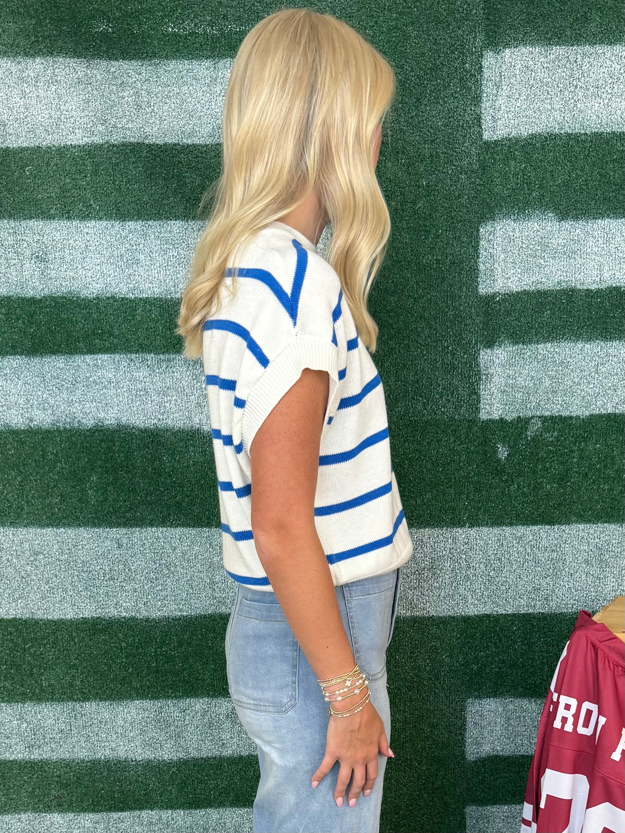 Soft Starlight Blue Striped Sweater-Shop-Womens-Boutique-Clothing