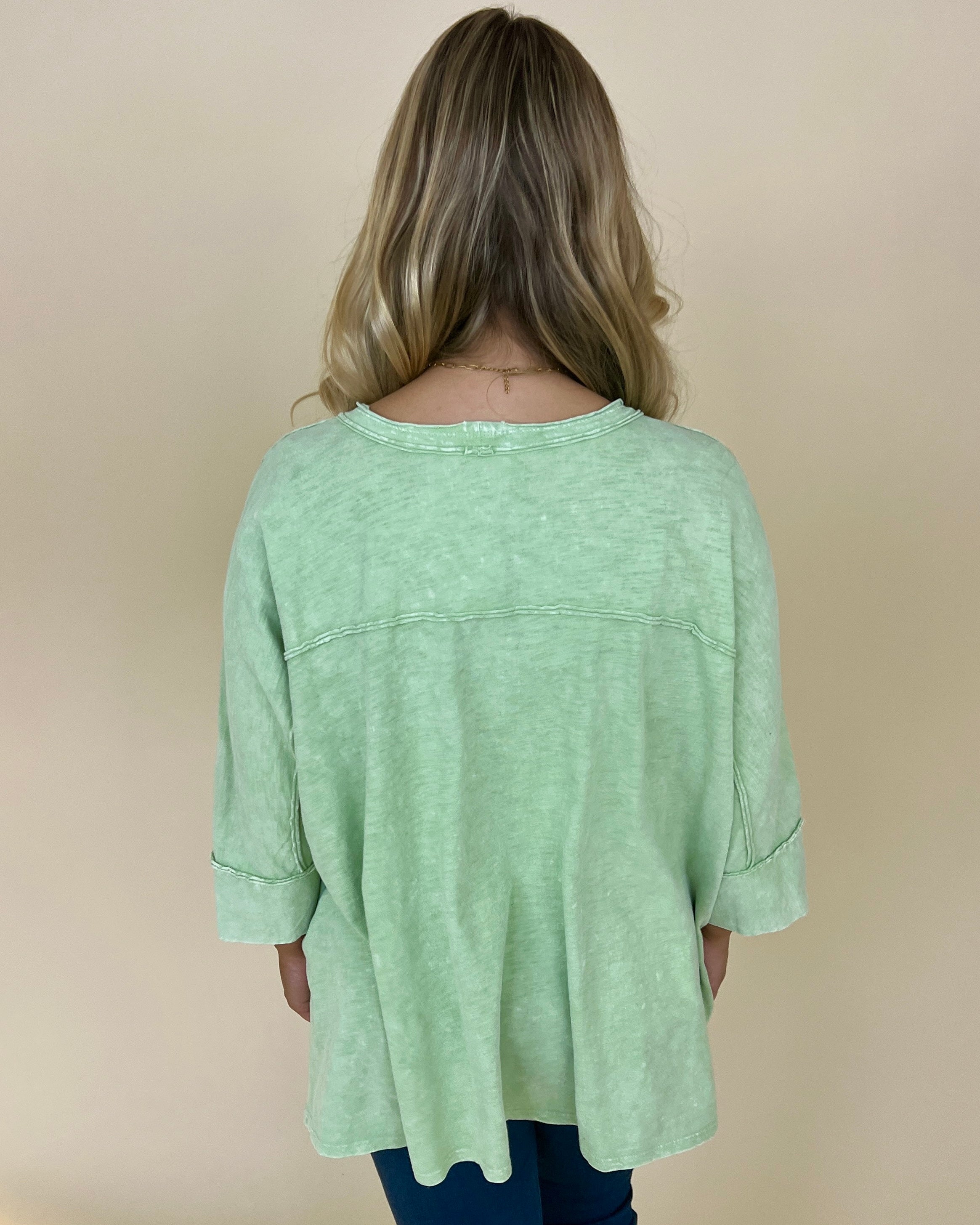 Seeking Sunshine Honeydew Mineral Wash Top-Shop-Womens-Boutique-Clothing