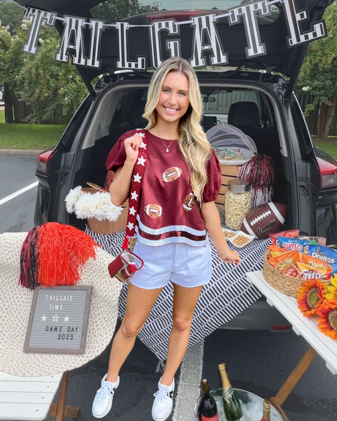 Can't Lose Maroon Sequin Football Top-Shop-Womens-Boutique-Clothing