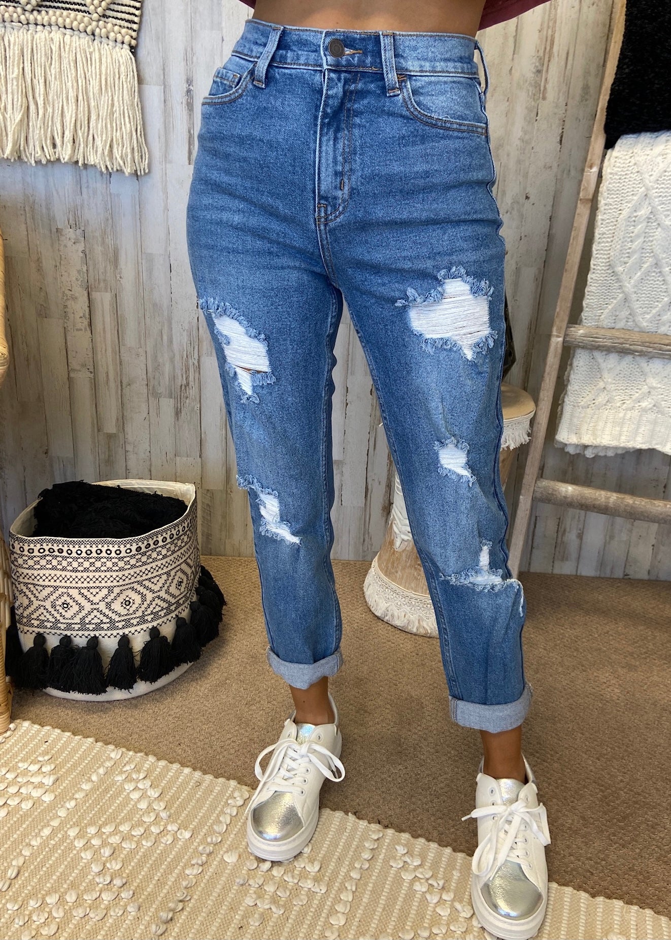 Just Getting By High Rise Mom Jean-Shop-Womens-Boutique-Clothing