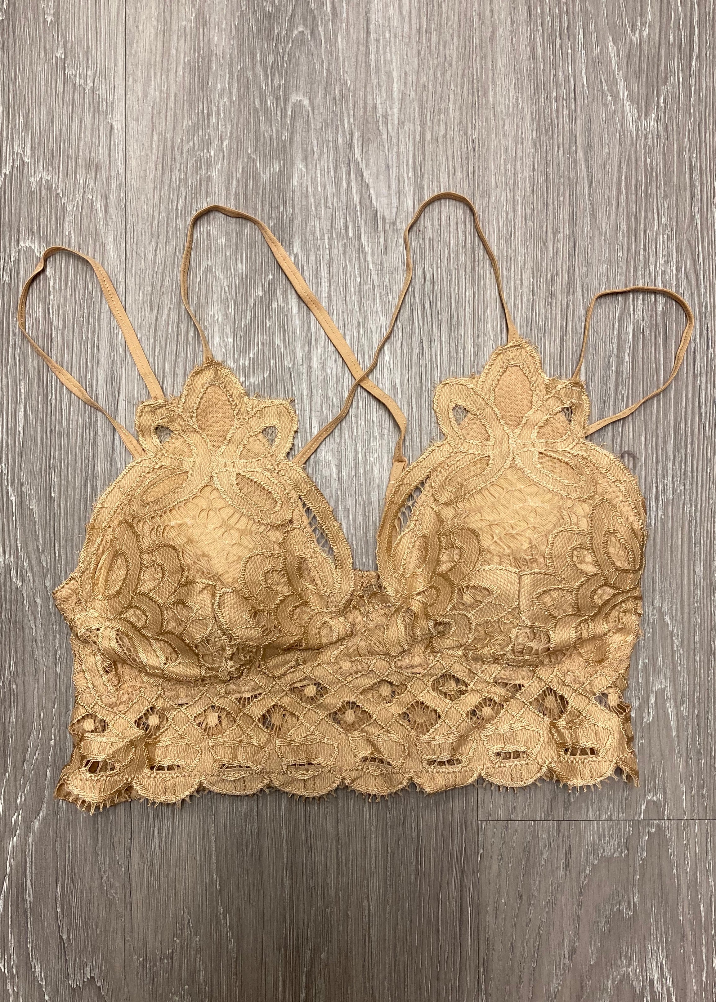 Signature Accessory Tan Crochet Bralette-Shop-Womens-Boutique-Clothing
