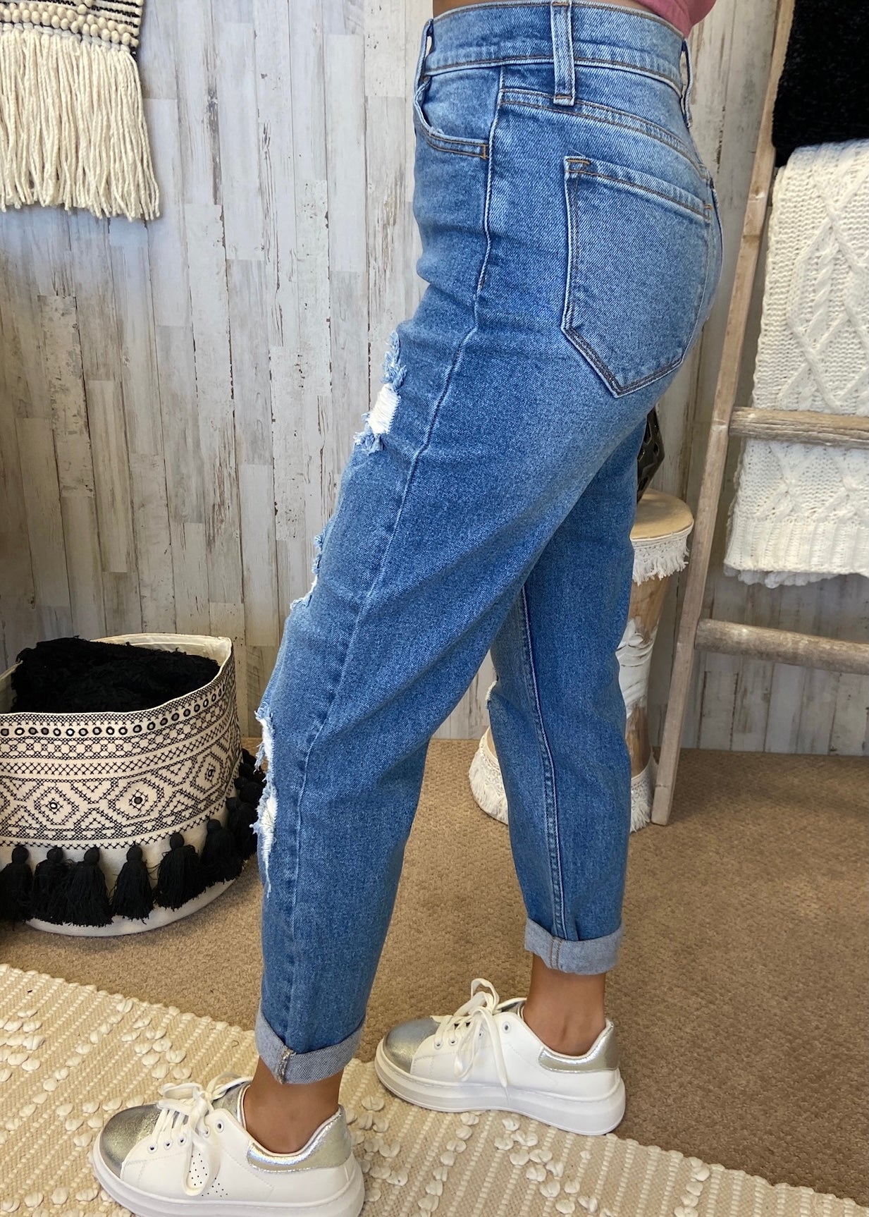 Just Getting By High Rise Mom Jean-Shop-Womens-Boutique-Clothing