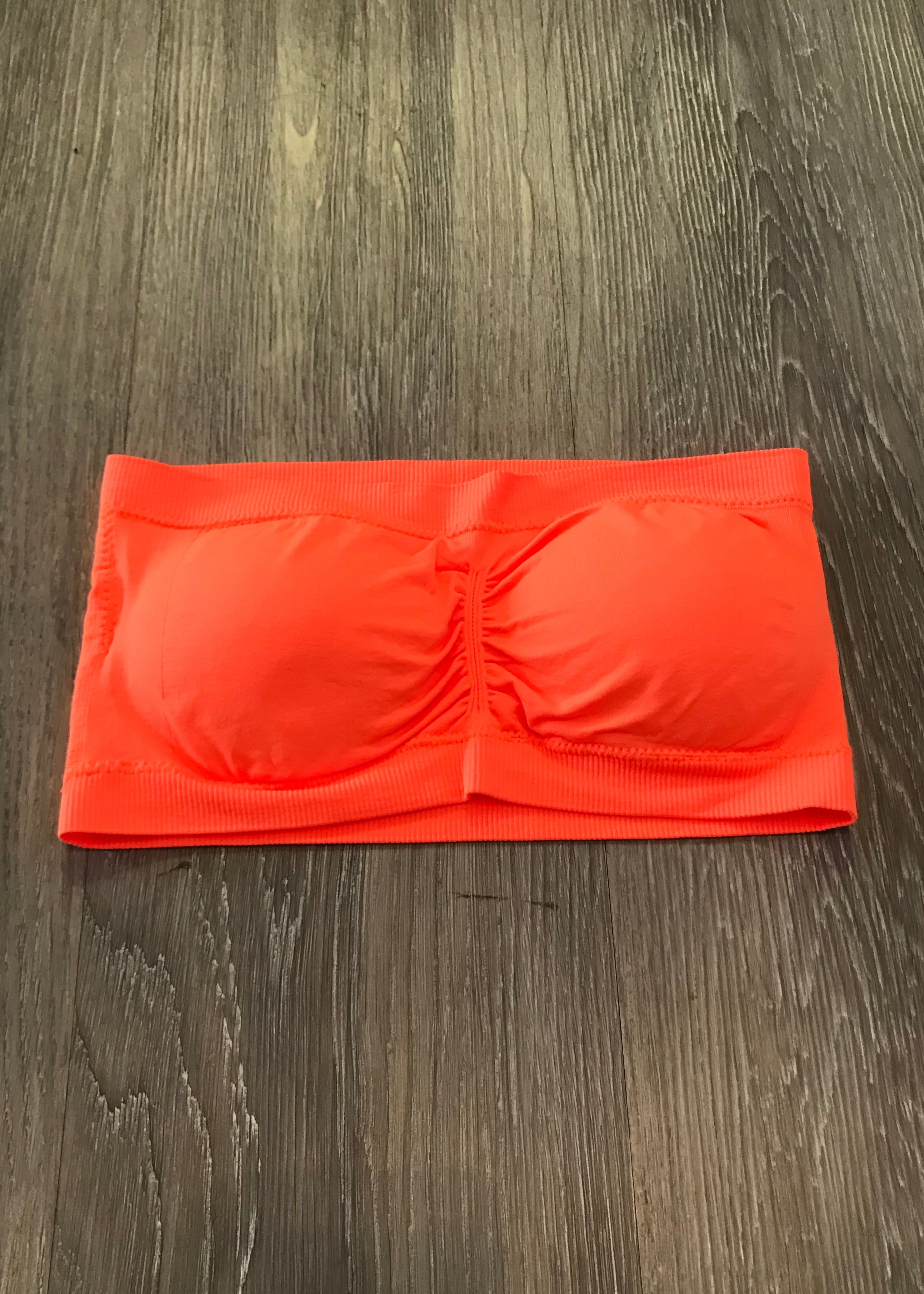 Casual Necessity Bright Orange Bandeau-Shop-Womens-Boutique-Clothing