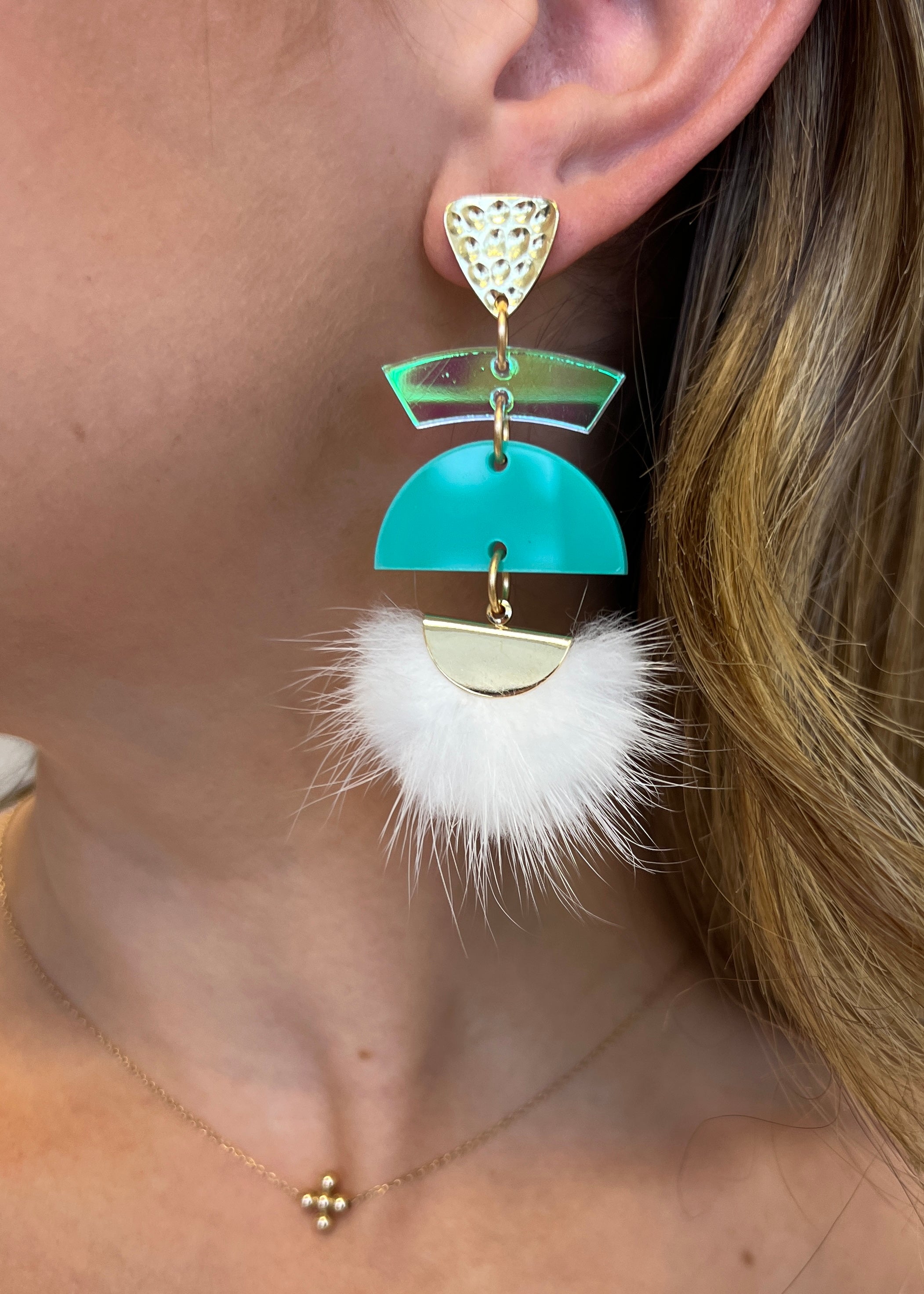 Party People Blue Earrings-Shop-Womens-Boutique-Clothing