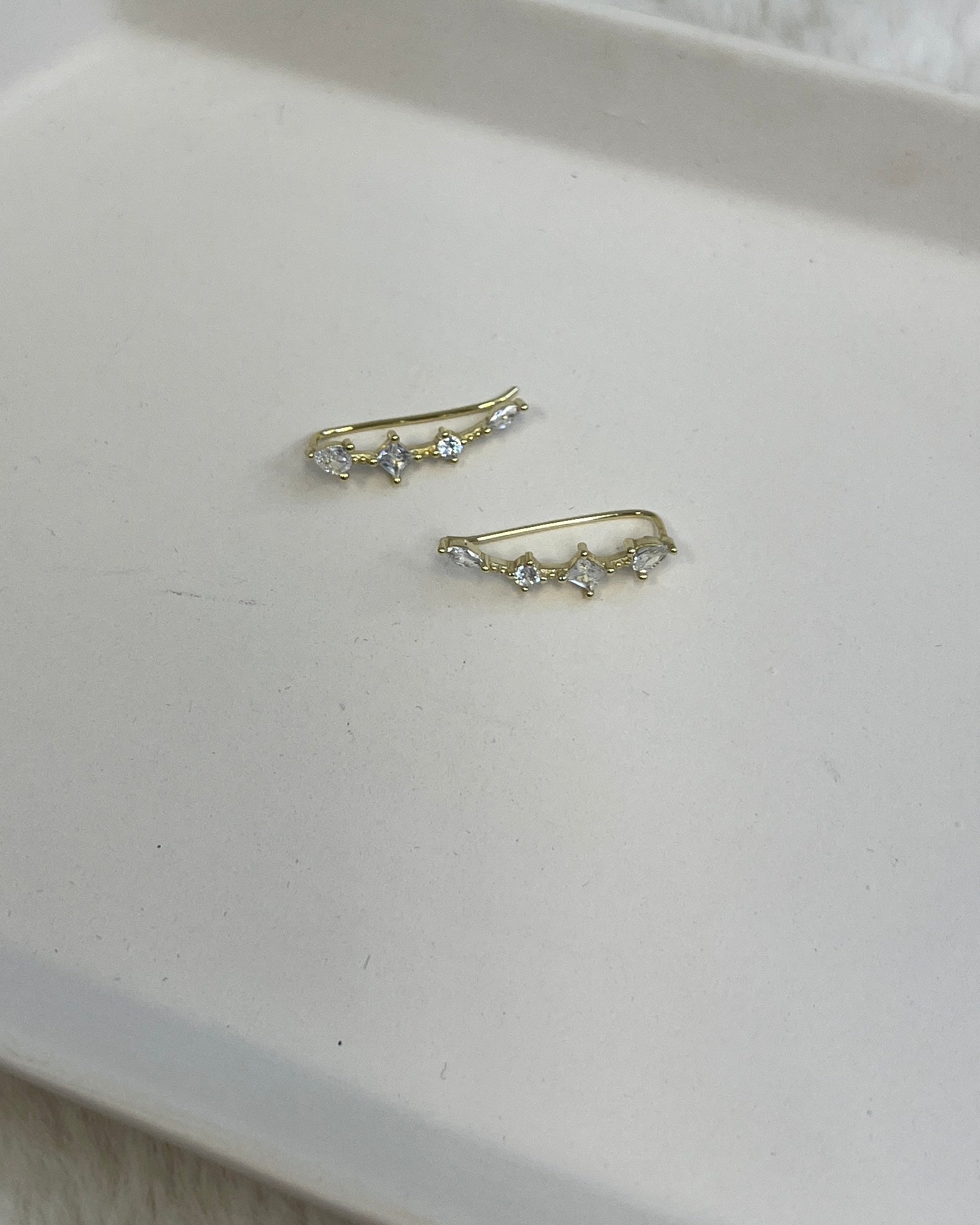 Diamond Back CZ Ear Climber-Shop-Womens-Boutique-Clothing