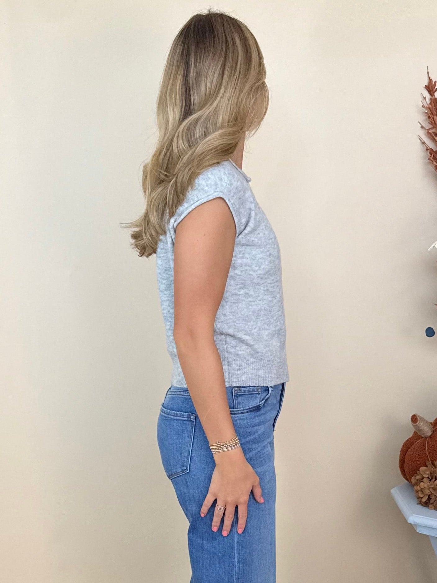 Your Side Heather Grey Sleeveless Cardigan Sweater-Shop-Womens-Boutique-Clothing