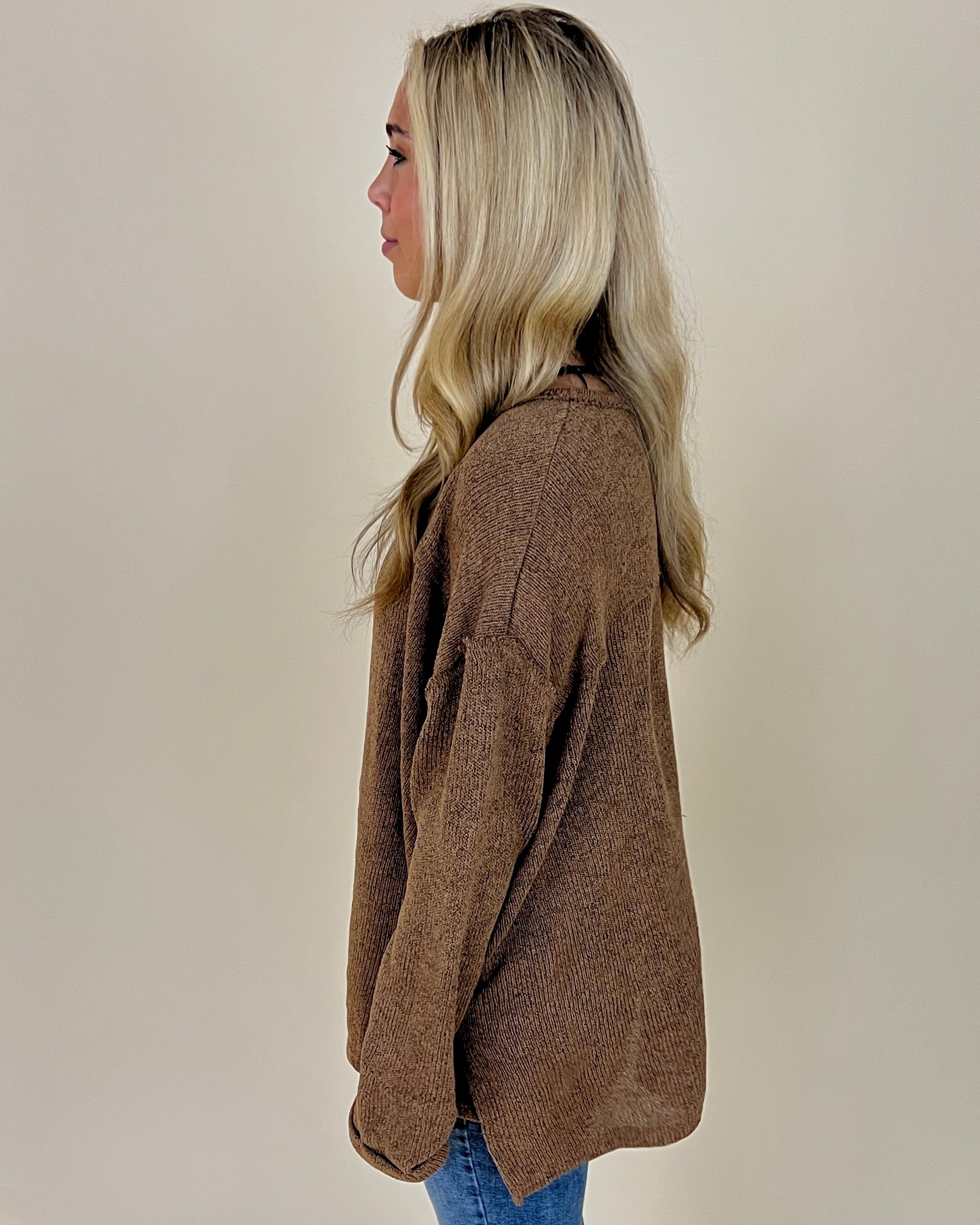 Call Me Later Ochre Knit Boxy Raw Edge Top-Shop-Womens-Boutique-Clothing
