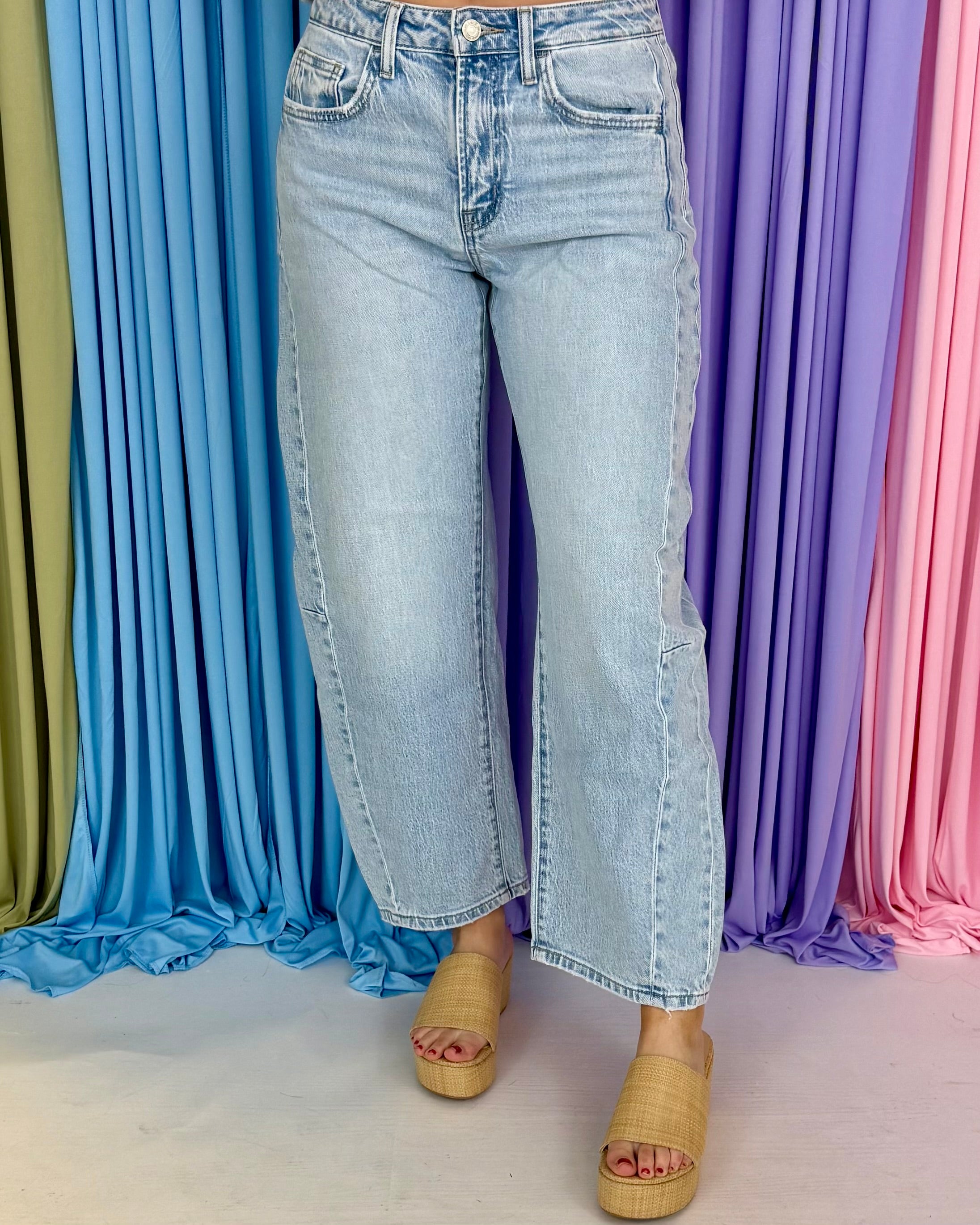 Adoring You High Rise Barrel Leg Jeans-Shop-Womens-Boutique-Clothing