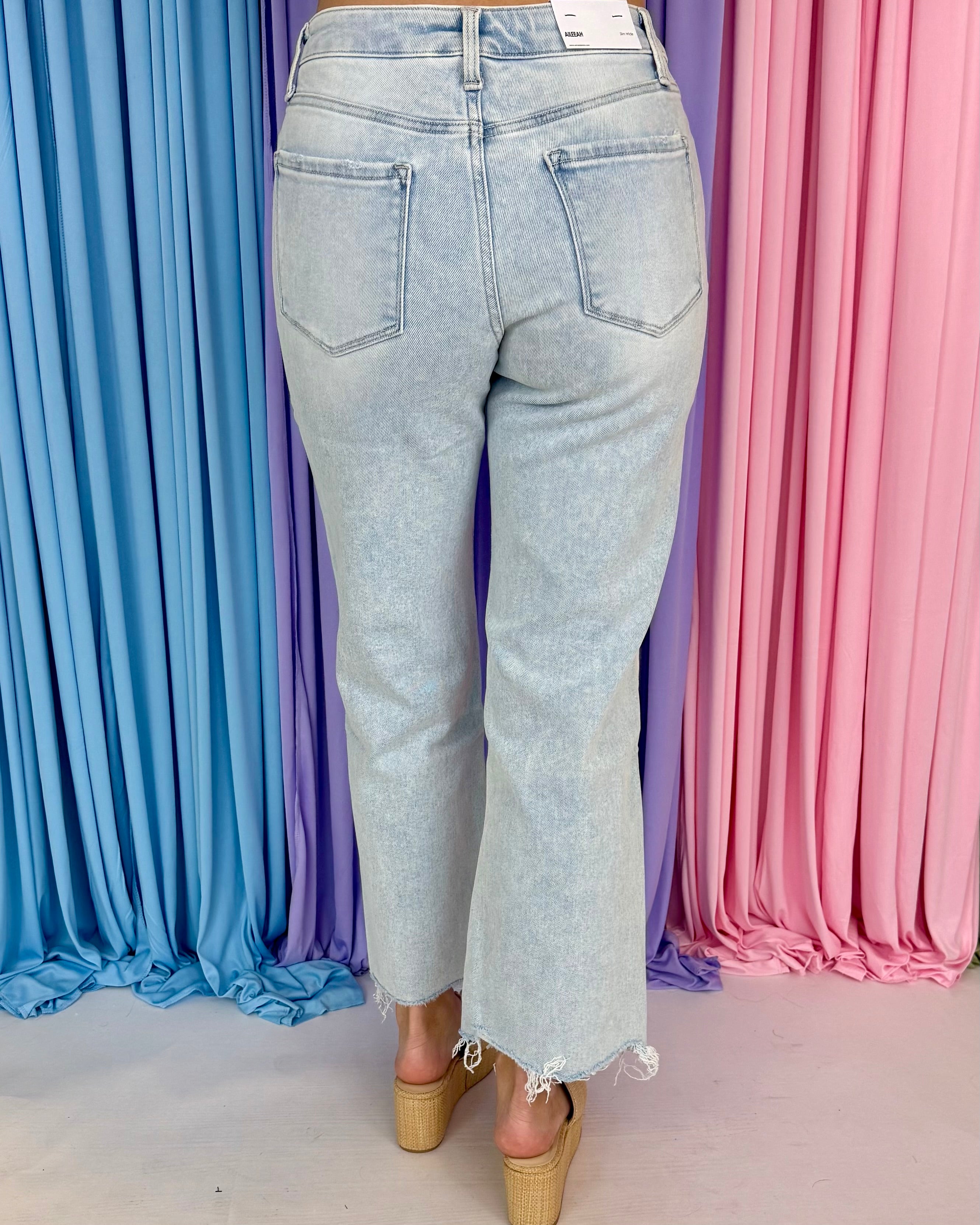 Casual Done Slim Wide Leg Jeans-Shop-Womens-Boutique-Clothing