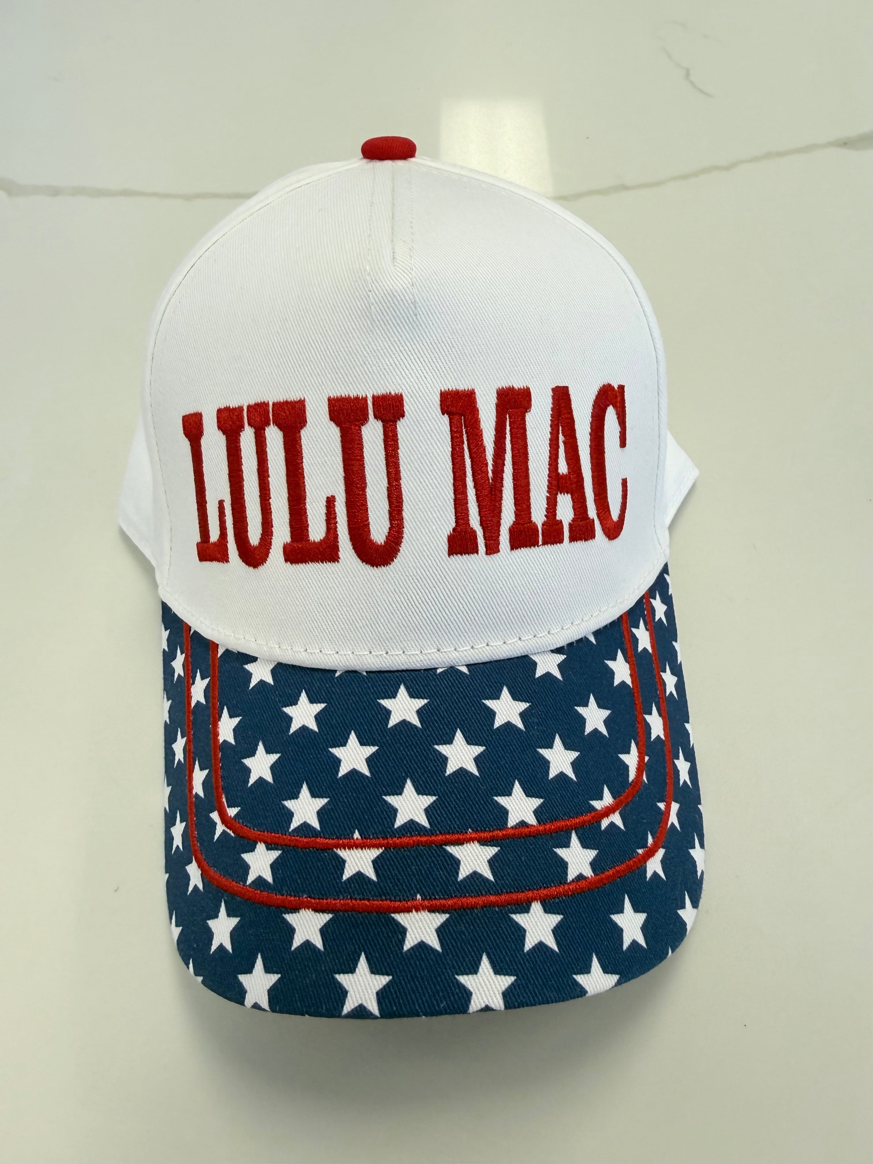LULU MAC Red Stitch Navy Bill Hat-Shop-Womens-Boutique-Clothing