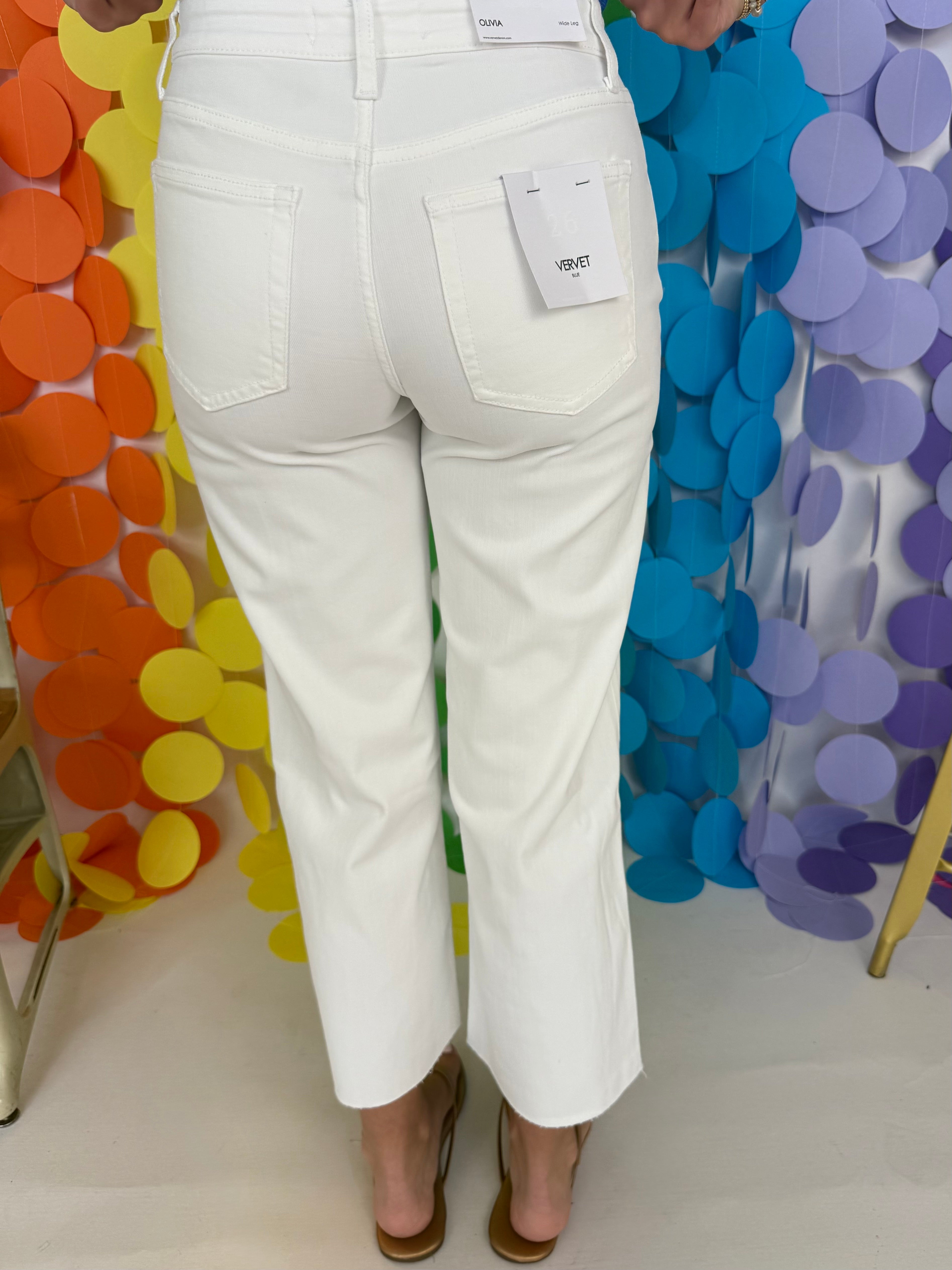 Always Invited Optic White High Rise Crop Wide Leg-Shop-Womens-Boutique-Clothing