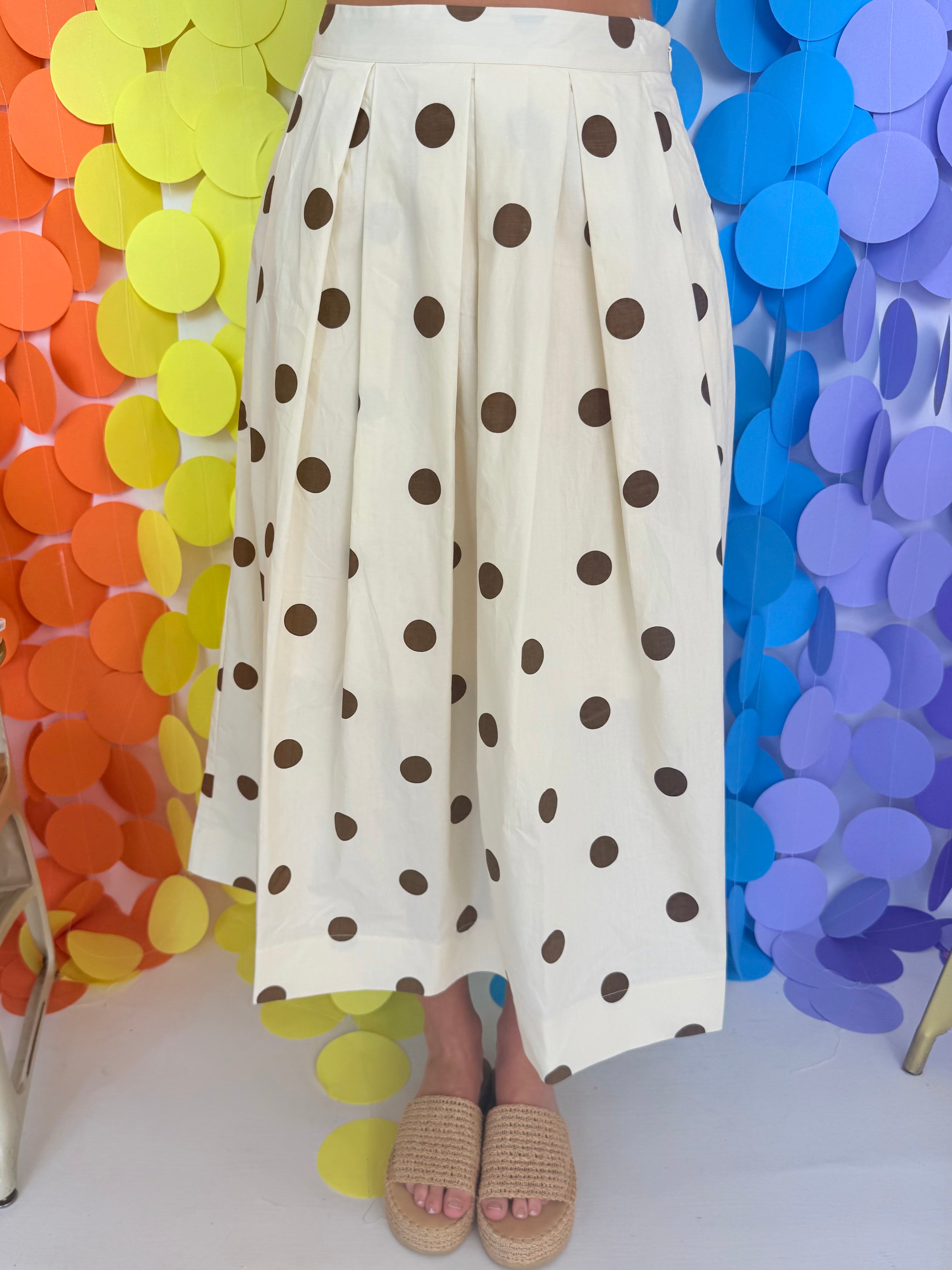 Sweet Laurel Brown Pleated Midi Skirt-Shop-Womens-Boutique-Clothing