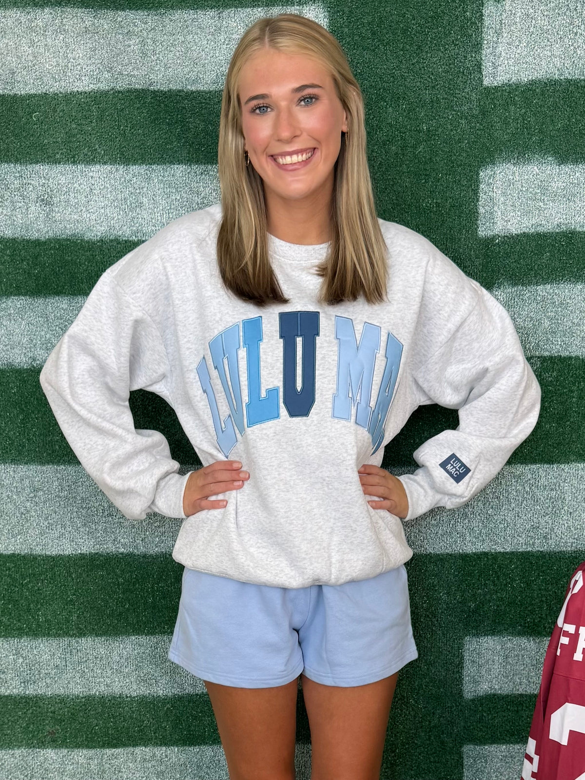 Lulu Mac Heather Grey Multi Sweatshirt-Shop-Womens-Boutique-Clothing