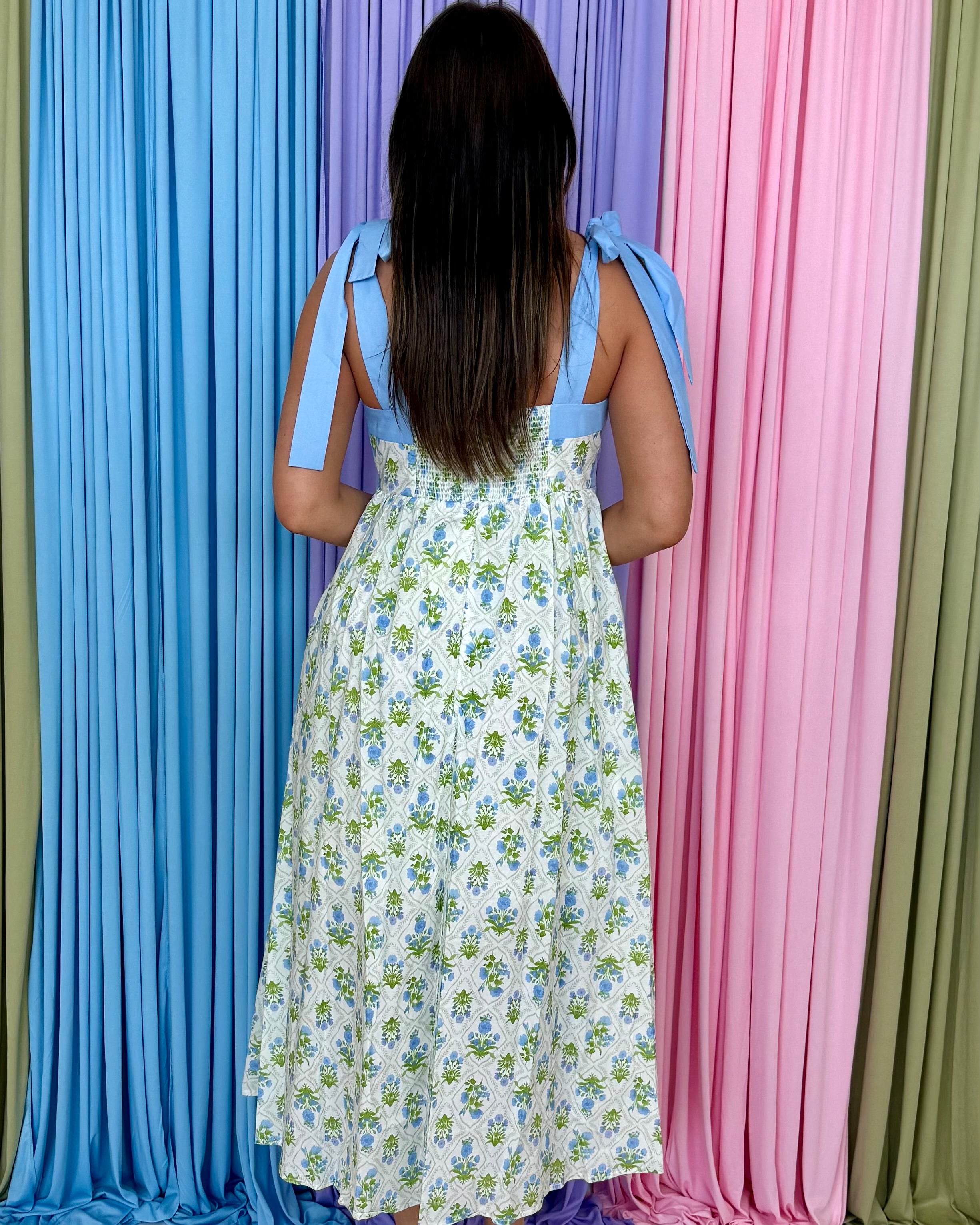 After Glow Off White Botanical Midi Dress-Shop-Womens-Boutique-Clothing
