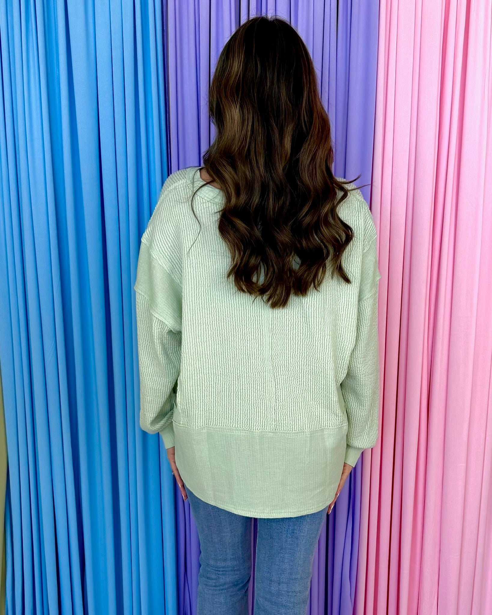 Summer Sailing Light Green Ribbed Top-Shop-Womens-Boutique-Clothing