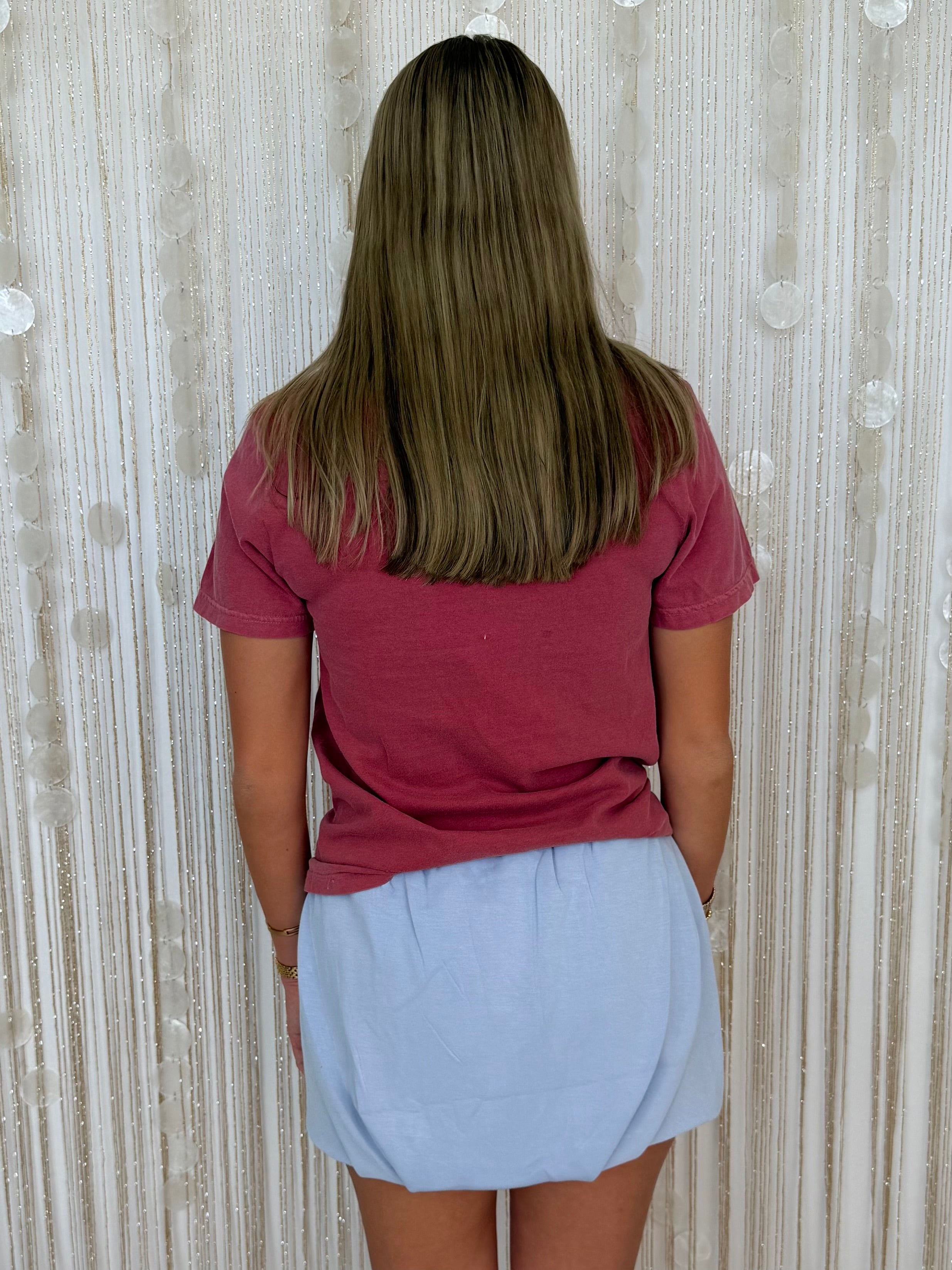 Lulu Mac Crimson Polka Dot Tee-Shop-Womens-Boutique-Clothing