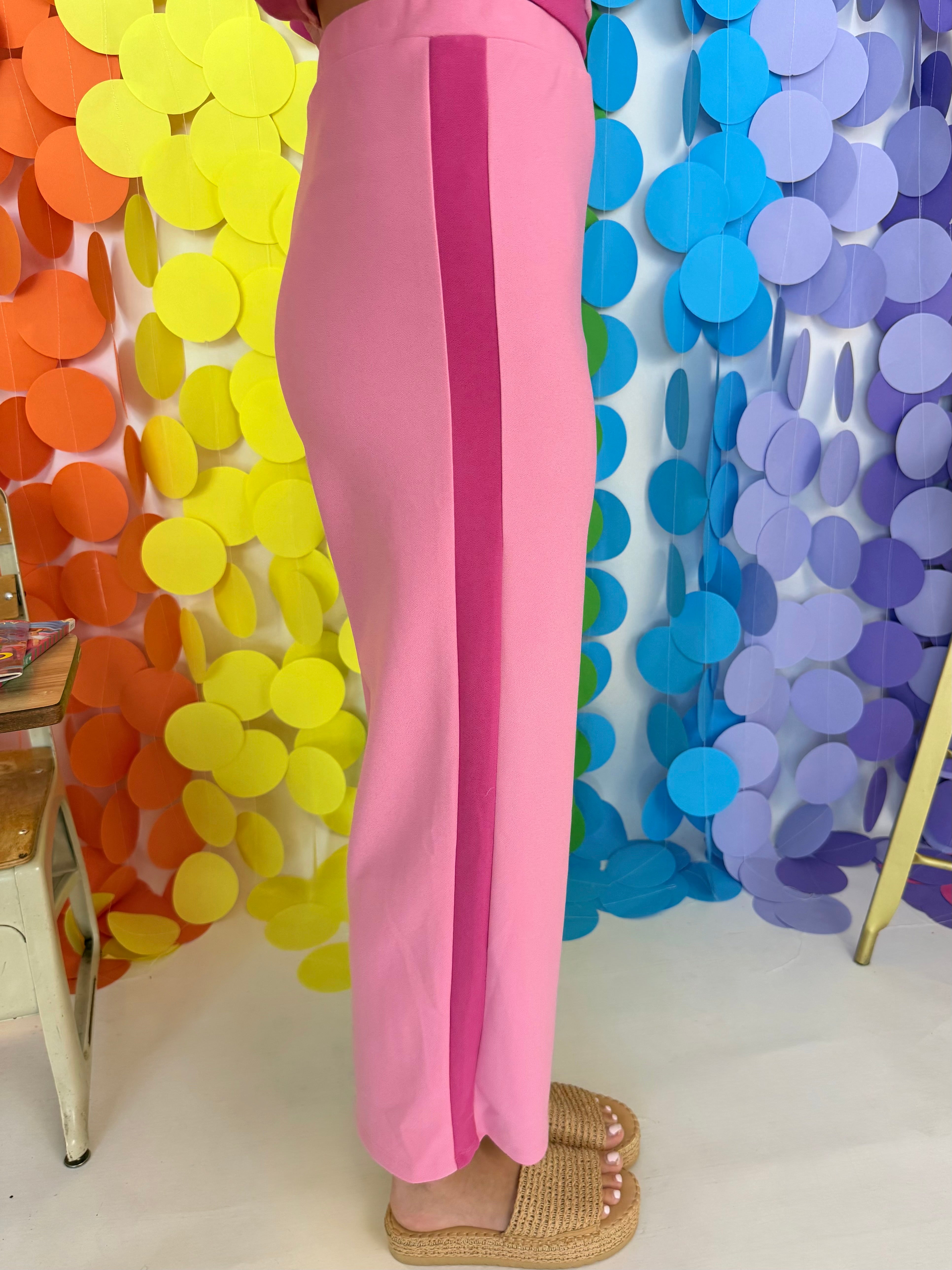 Take Your Pick Pink High Waisted Pants-Shop-Womens-Boutique-Clothing
