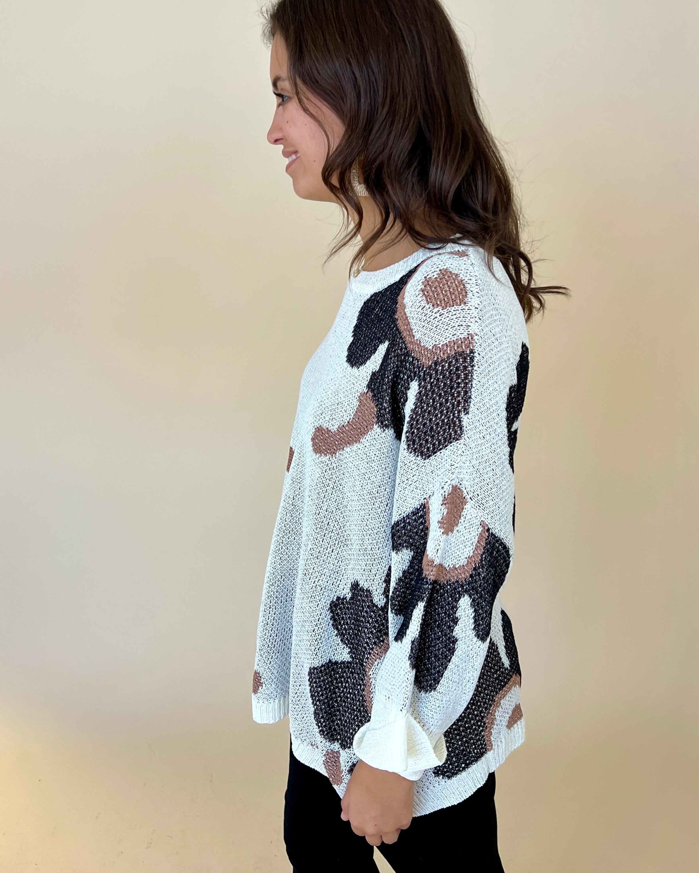 In The Moment Ivory Floral Knit Sweater-Shop-Womens-Boutique-Clothing