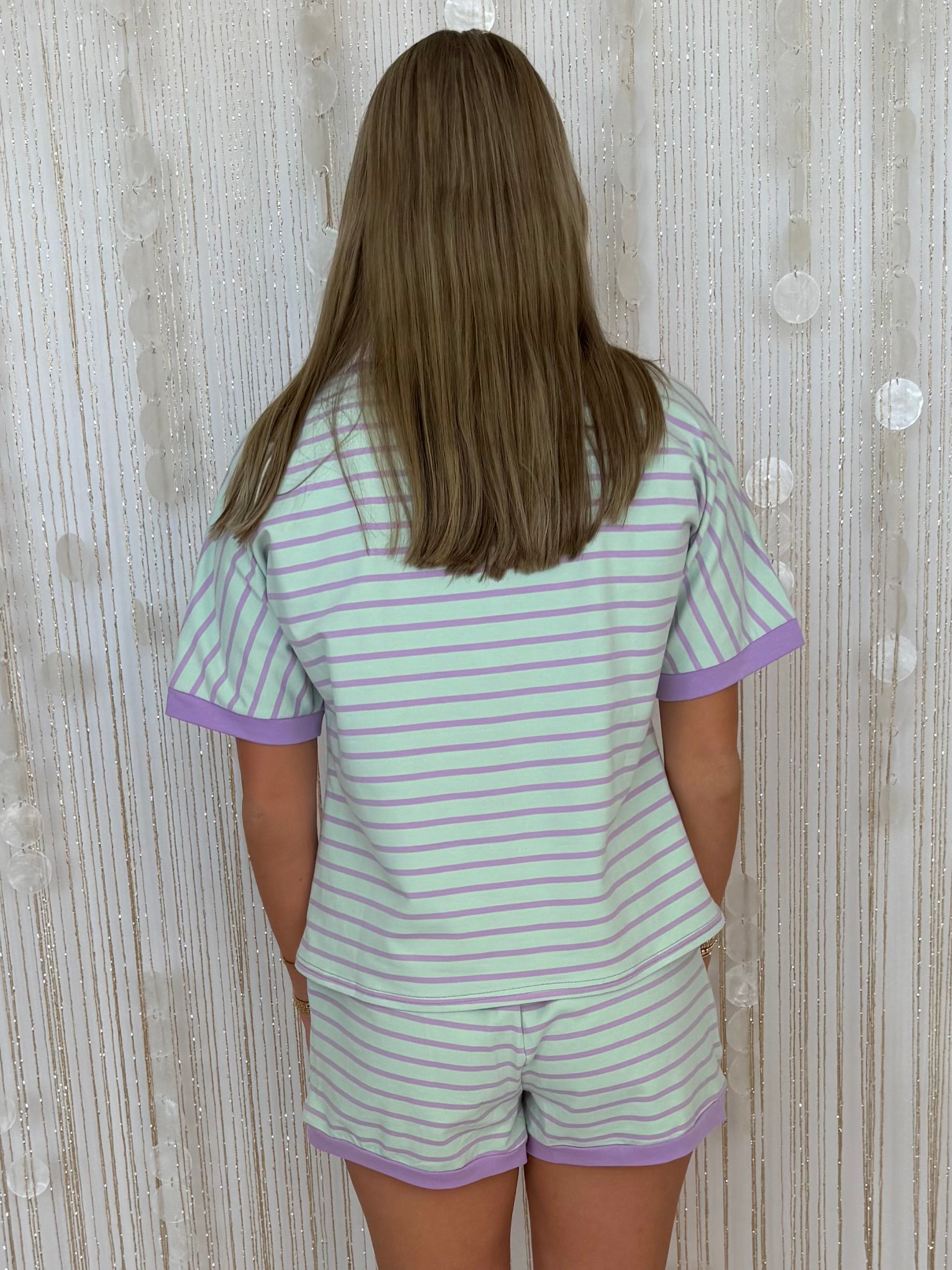 Sweet Staple Mint/Lavender Stripe Set-Shop-Womens-Boutique-Clothing