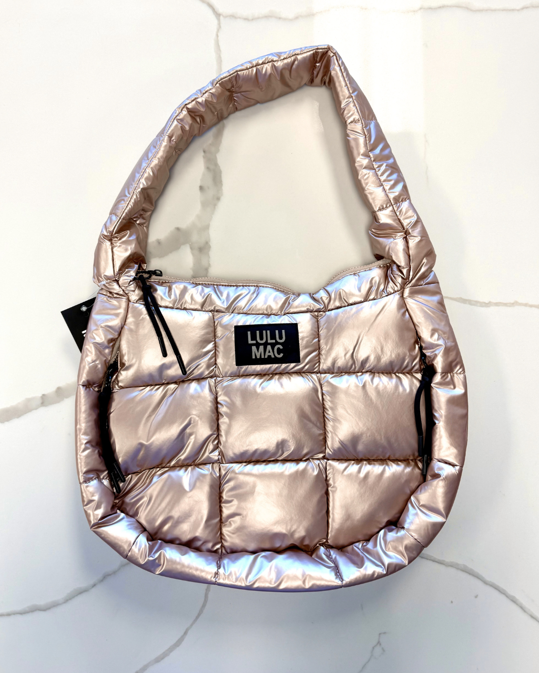 LULU MAC Champagne Puffer Metallic Tote-Shop-Womens-Boutique-Clothing