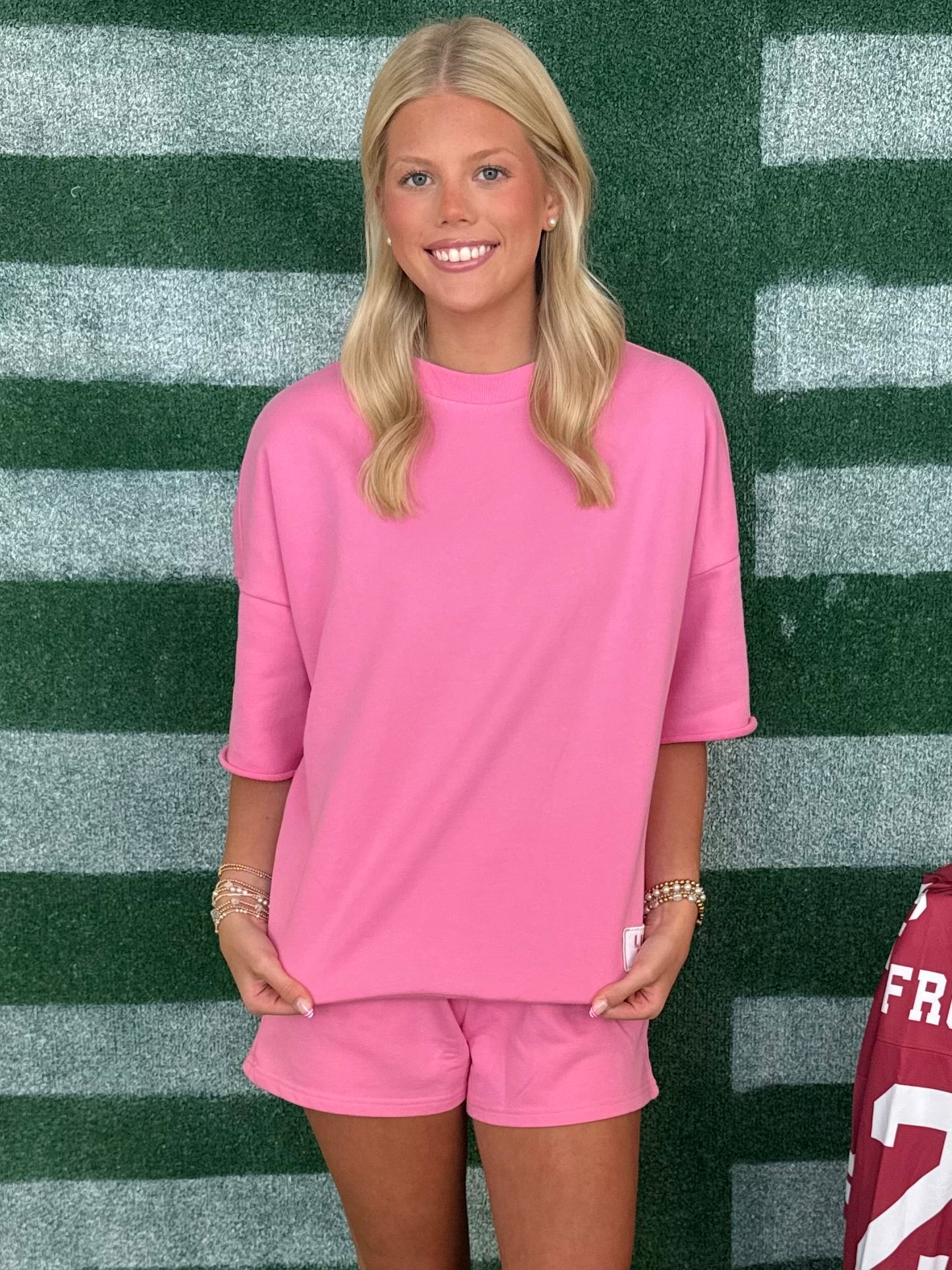 Lulu Mac Bubblegum SS Terry Cloth Top-Shop-Womens-Boutique-Clothing