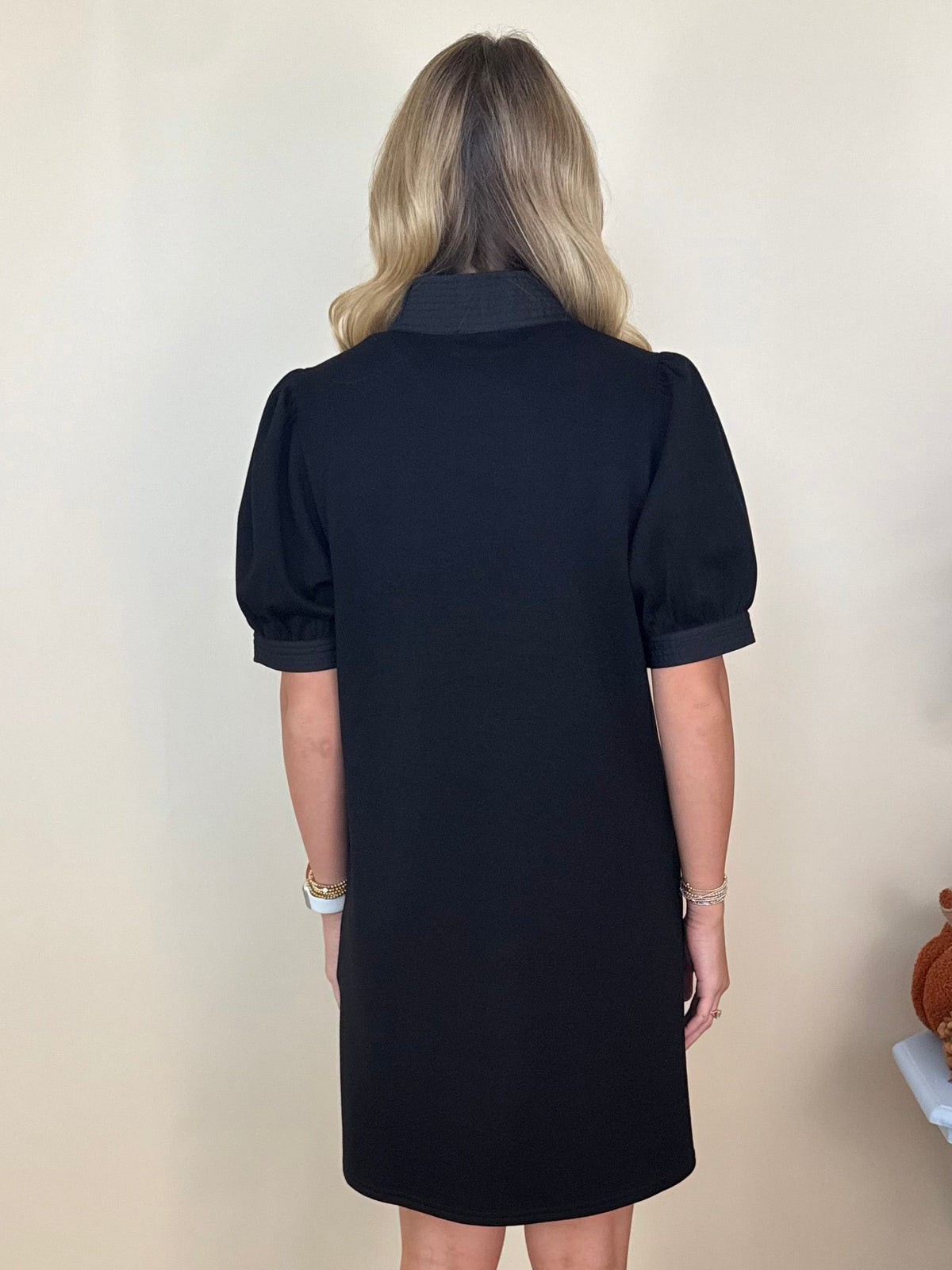 Came Back Better Black Puff Sleeve Shift Dress-Shop-Womens-Boutique-Clothing