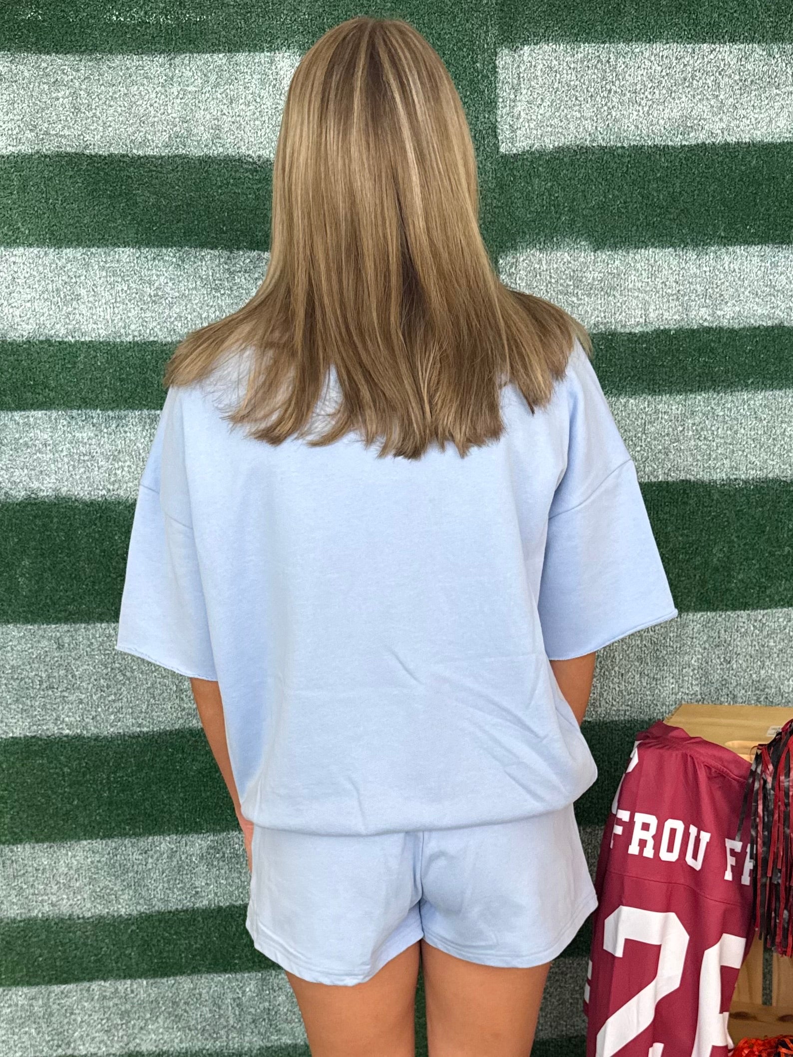 Lulu Mac Light Blue SS Terry Cloth Top-Shop-Womens-Boutique-Clothing