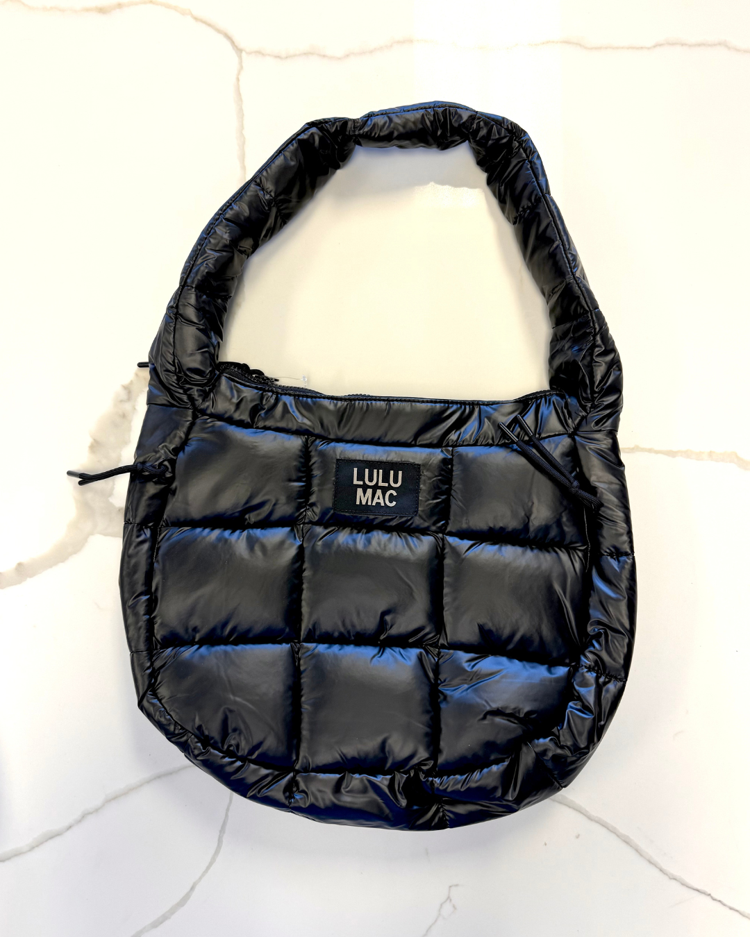 LULU MAC Black Puffer Metallic Tote Bag-Shop-Womens-Boutique-Clothing