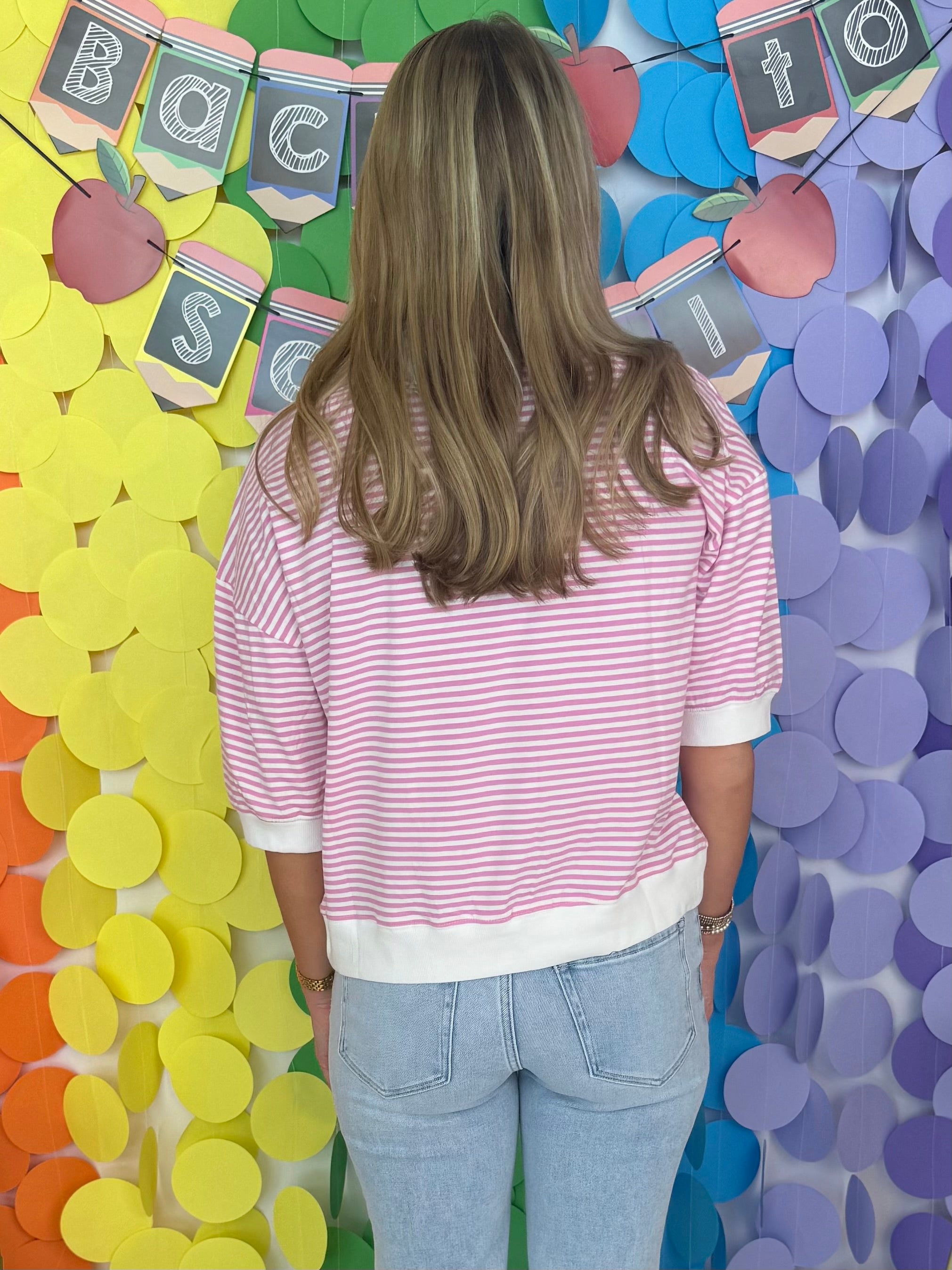 Stay Near Candy Pink Striped Top-Shop-Womens-Boutique-Clothing