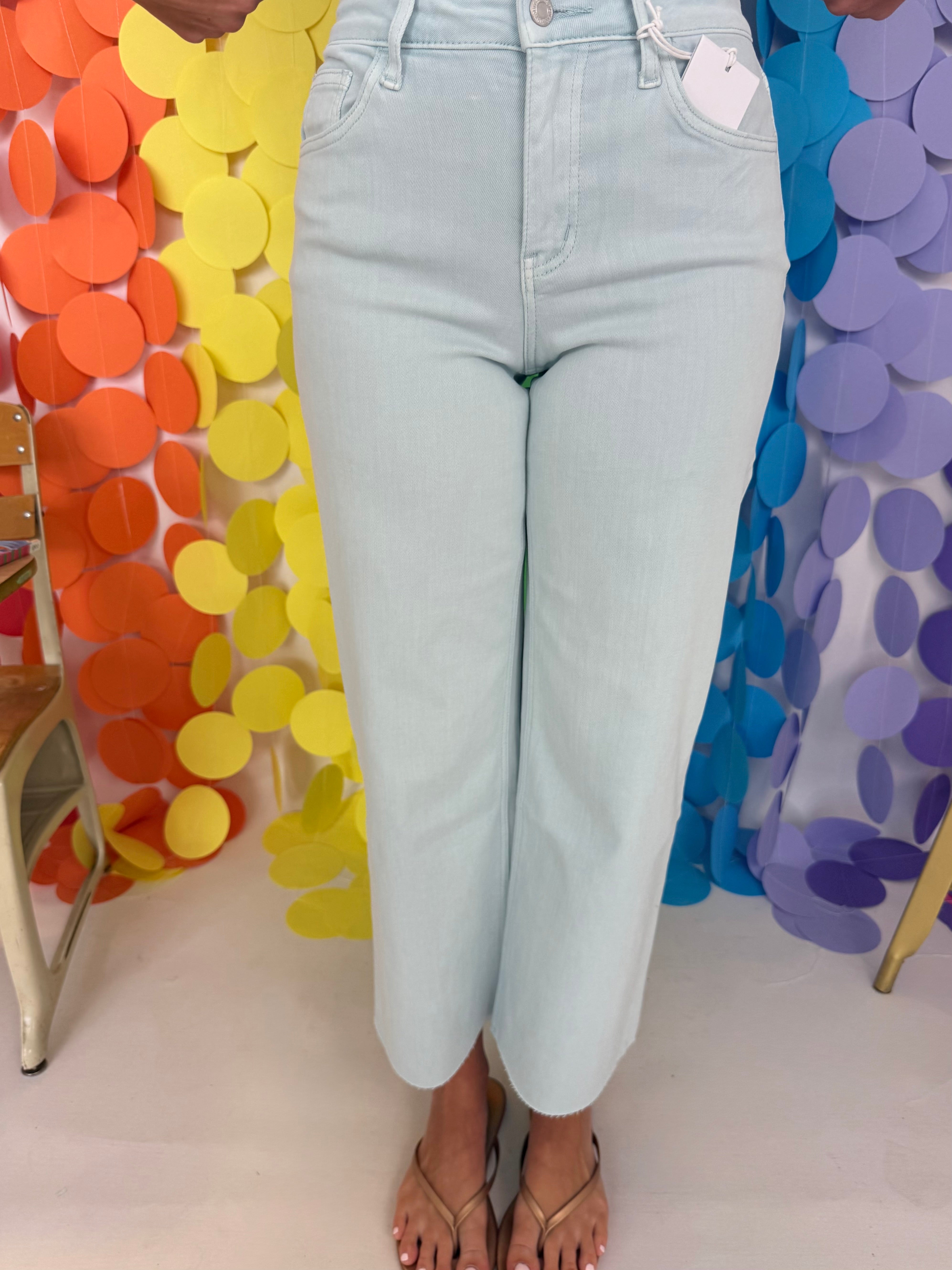 Seriously Cute Winter Sky High Rise Crop Wide Leg Jean-Shop-Womens-Boutique-Clothing