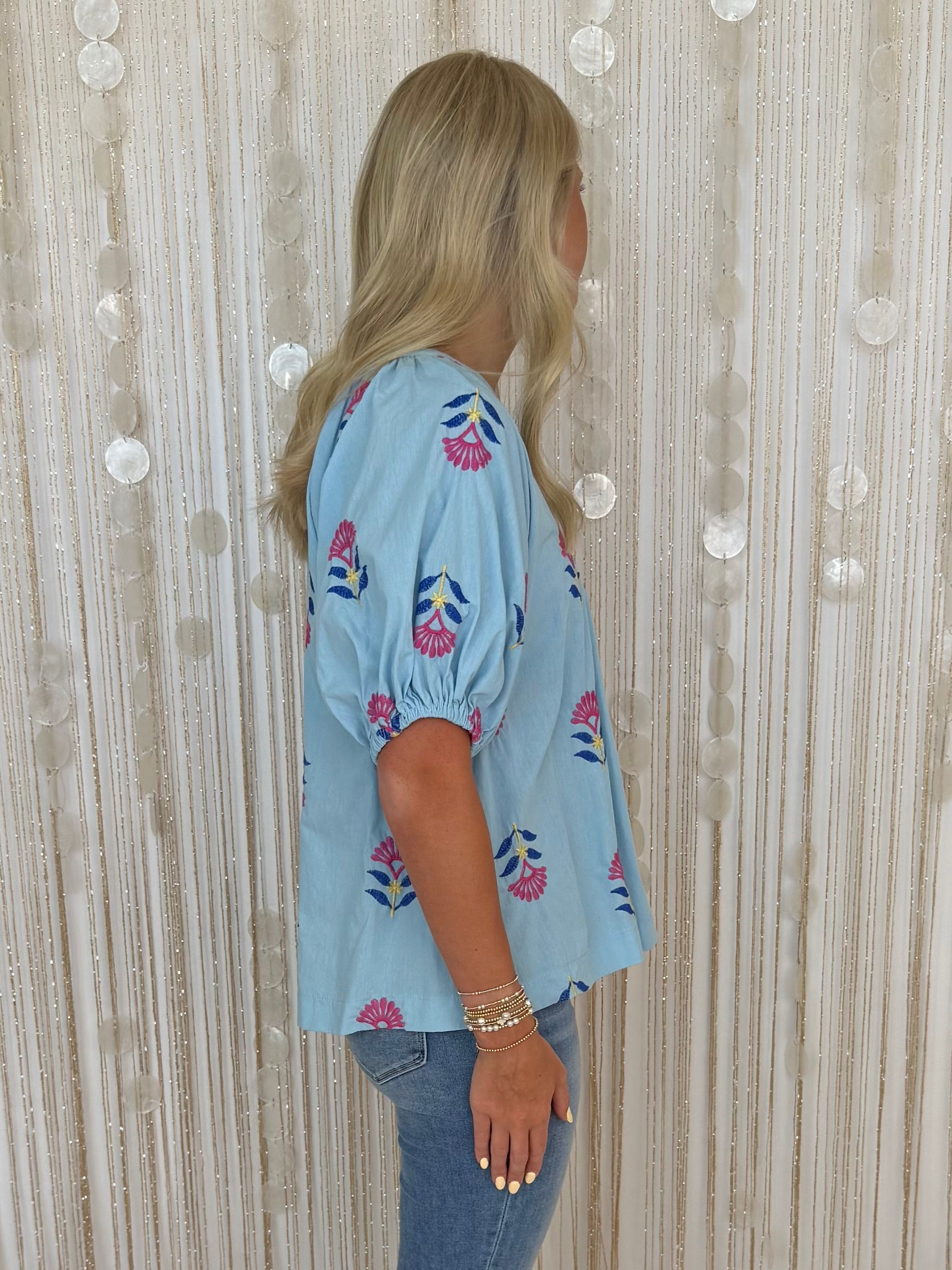 New Start Peri Blue Top-Shop-Womens-Boutique-Clothing