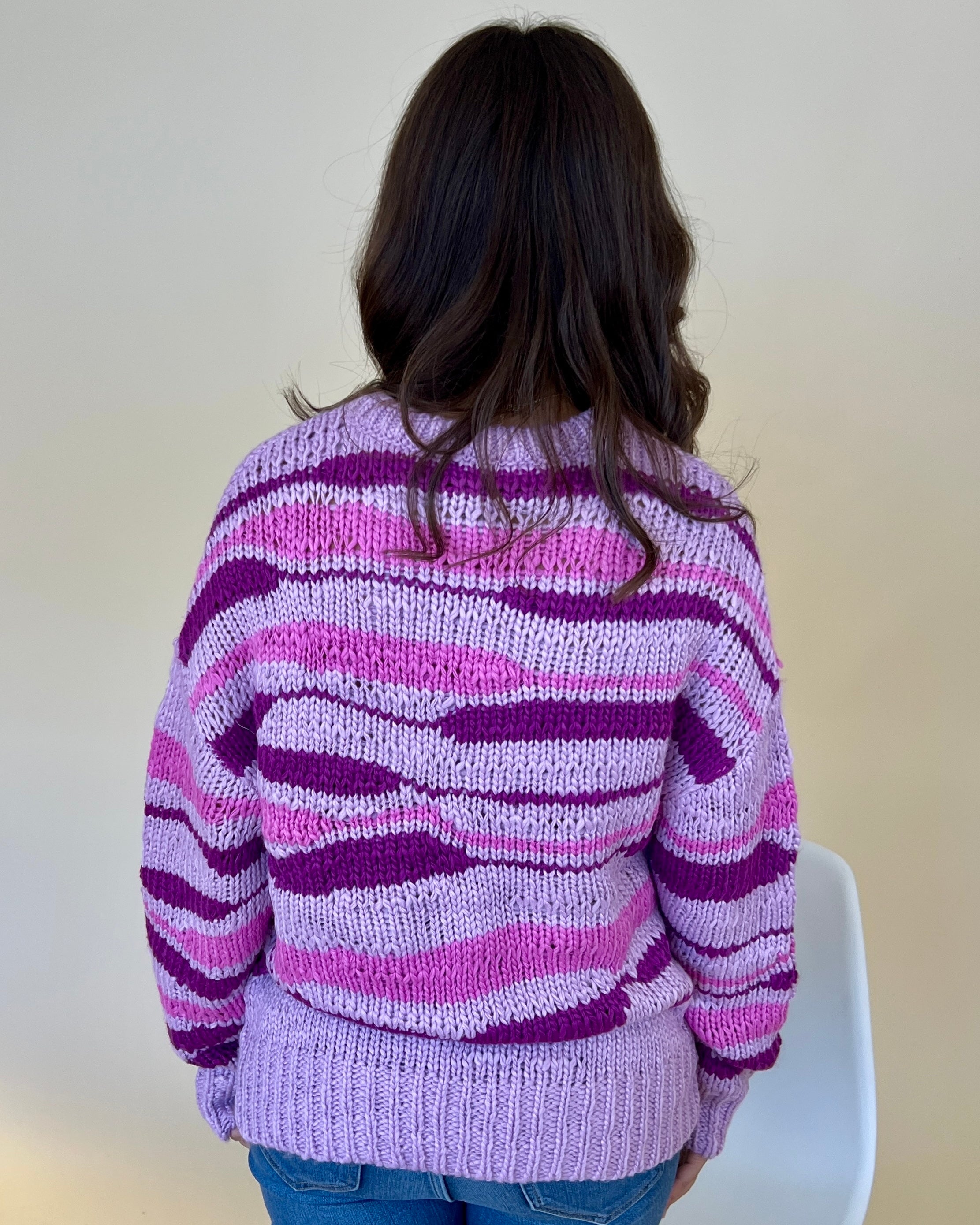 Eyes On You Orchid Chunky Stripe Sweater-Shop-Womens-Boutique-Clothing