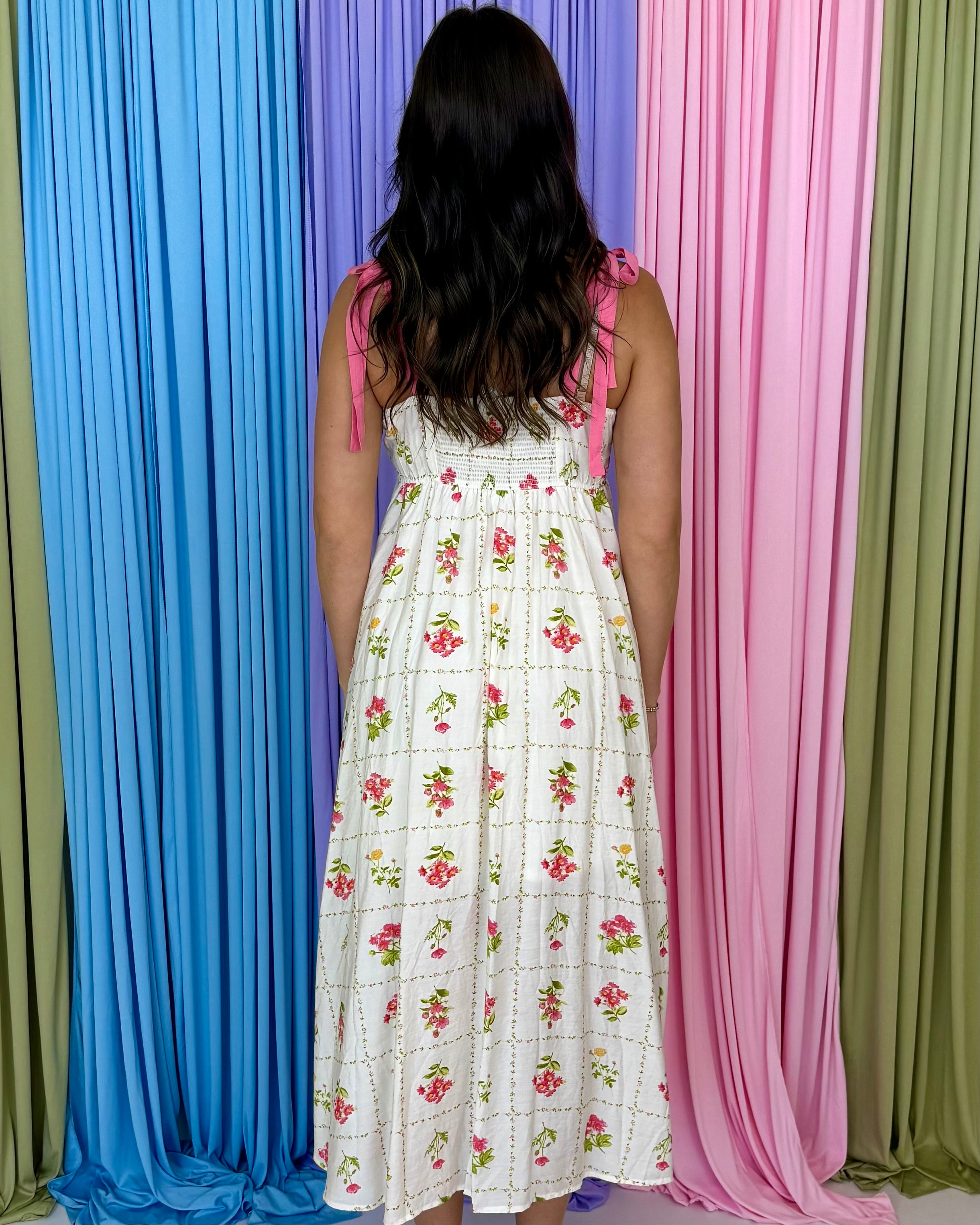 Early Dawn Pink Multi Floral Maxi Dress-Shop-Womens-Boutique-Clothing