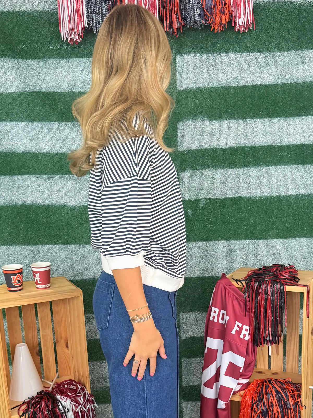 Stay Near Navy Striped Top-Shop-Womens-Boutique-Clothing