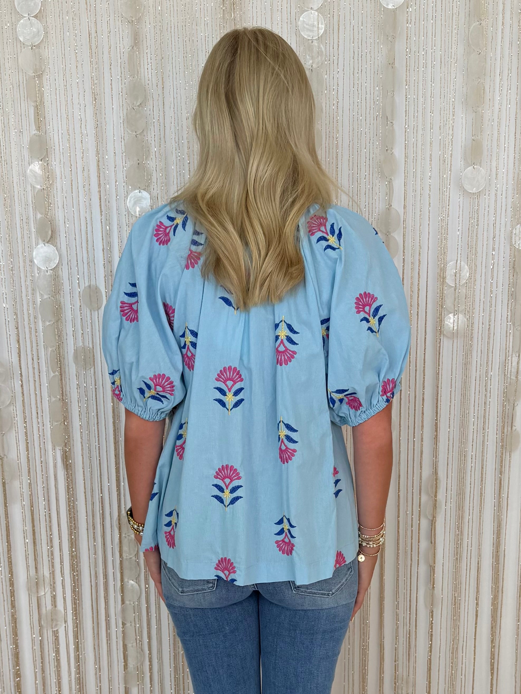 New Start Peri Blue Top-Shop-Womens-Boutique-Clothing