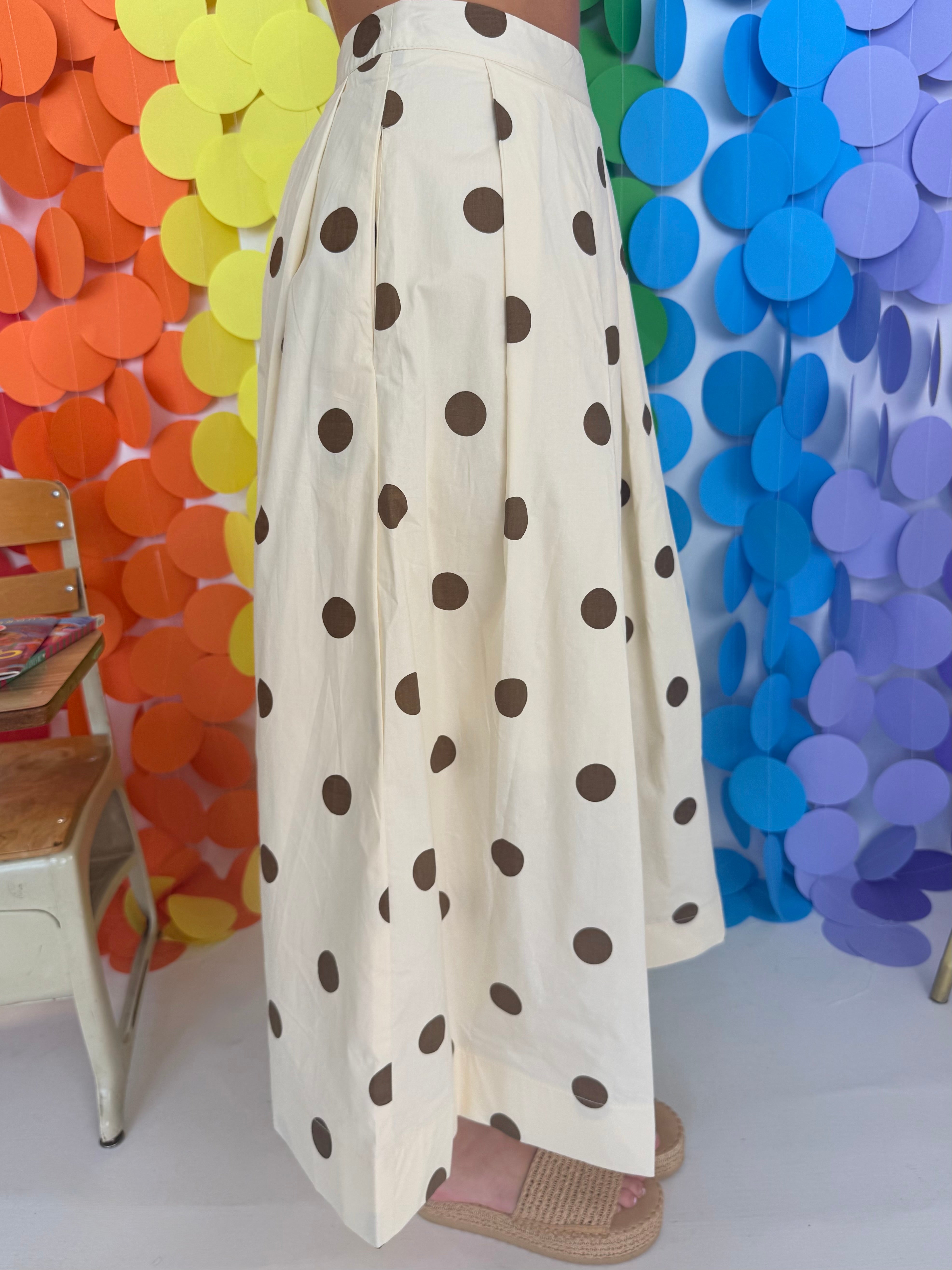 Sweet Laurel Brown Pleated Midi Skirt-Shop-Womens-Boutique-Clothing