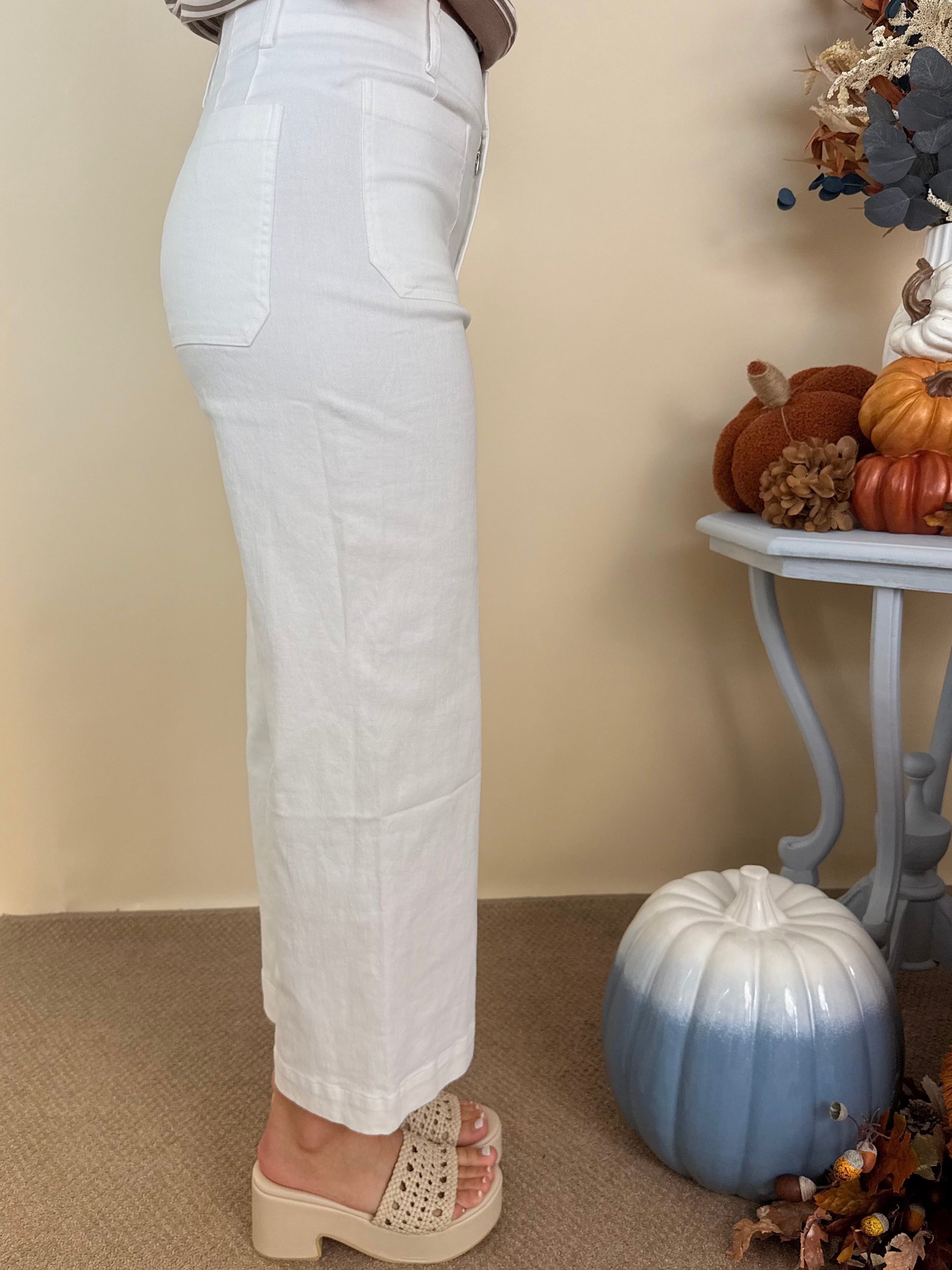 In Plain Sight Off White Washed Wide Leg Pants-Shop-Womens-Boutique-Clothing