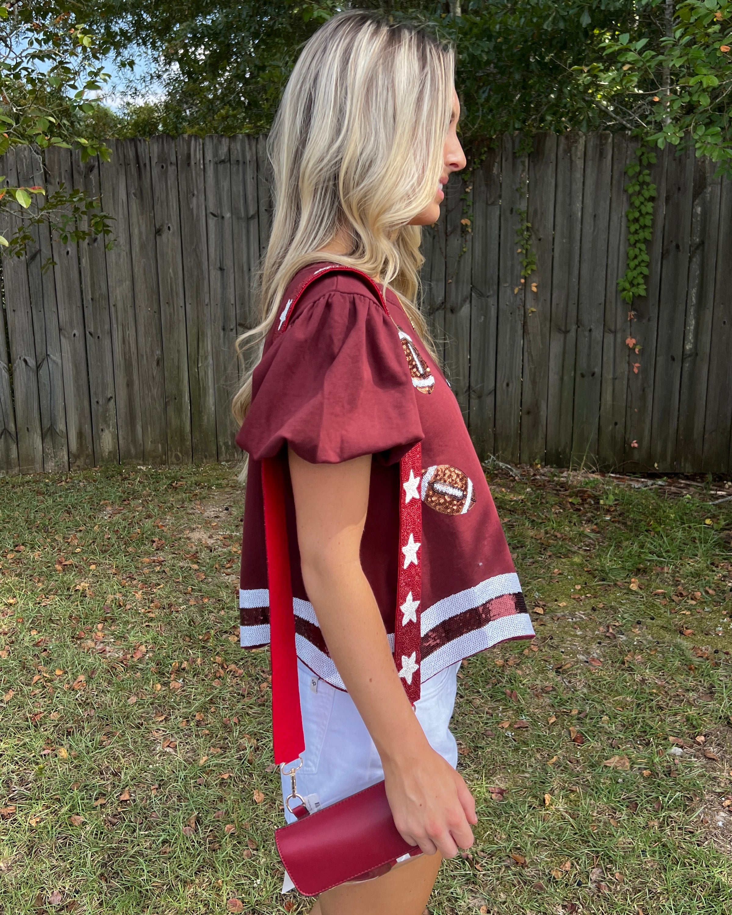 Can't Lose Maroon Sequin Football Top-Shop-Womens-Boutique-Clothing