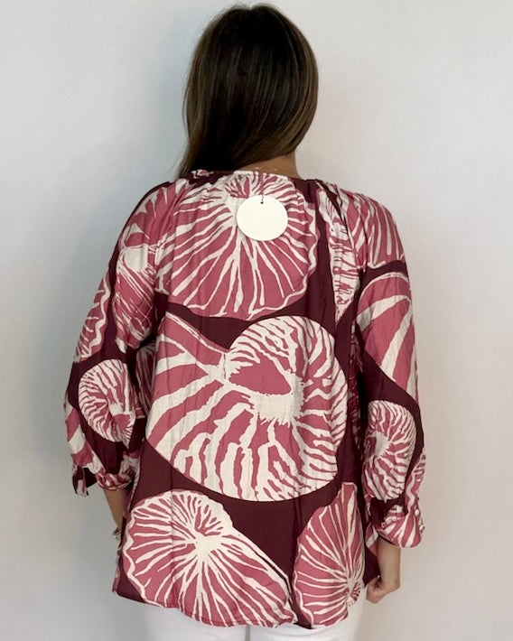Outdoor Adventure Plum/Mauve Floral Print Top-Shop-Womens-Boutique-Clothing