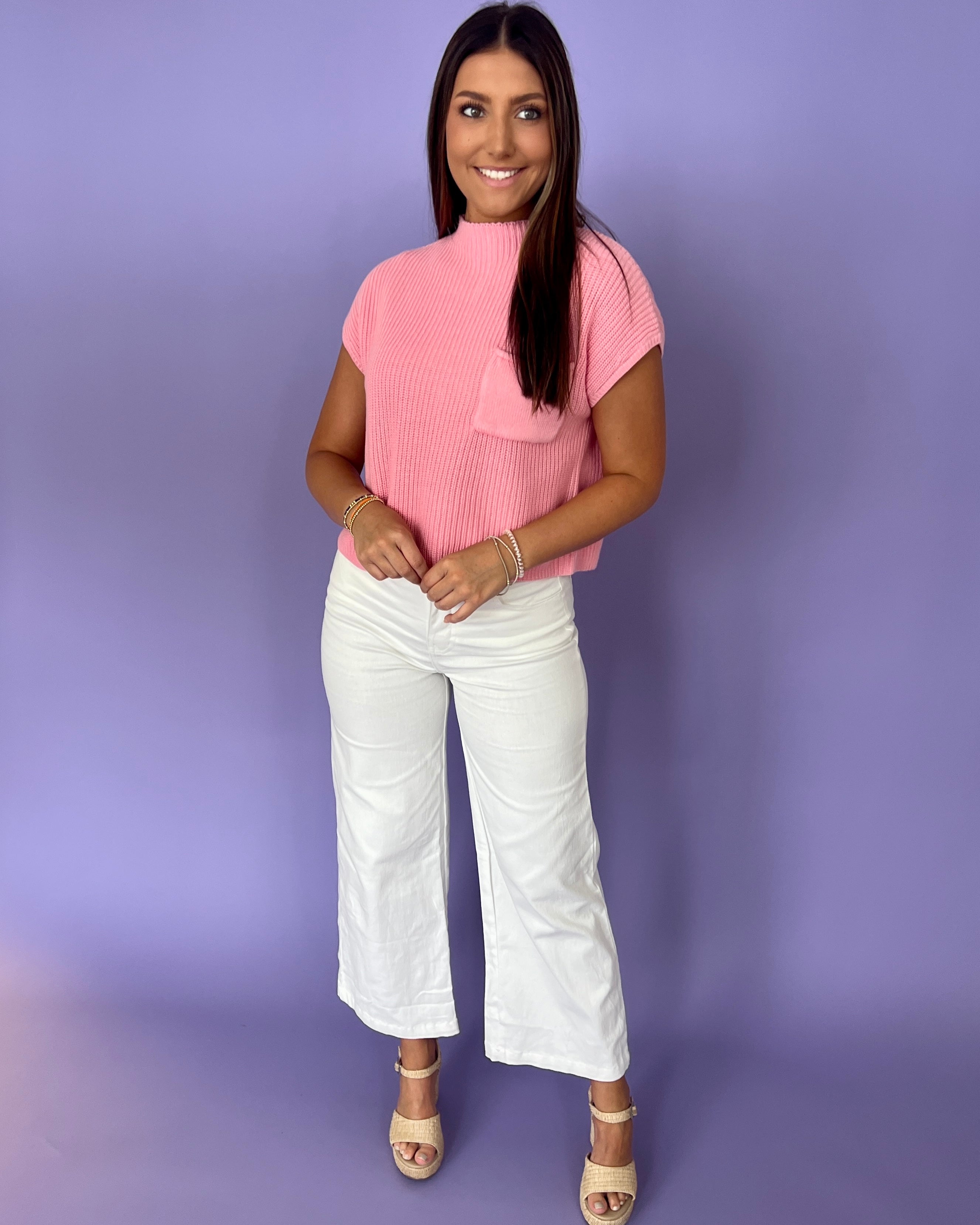 Tour All White Cropped Wide Leg Jeans-Shop-Womens-Boutique-Clothing